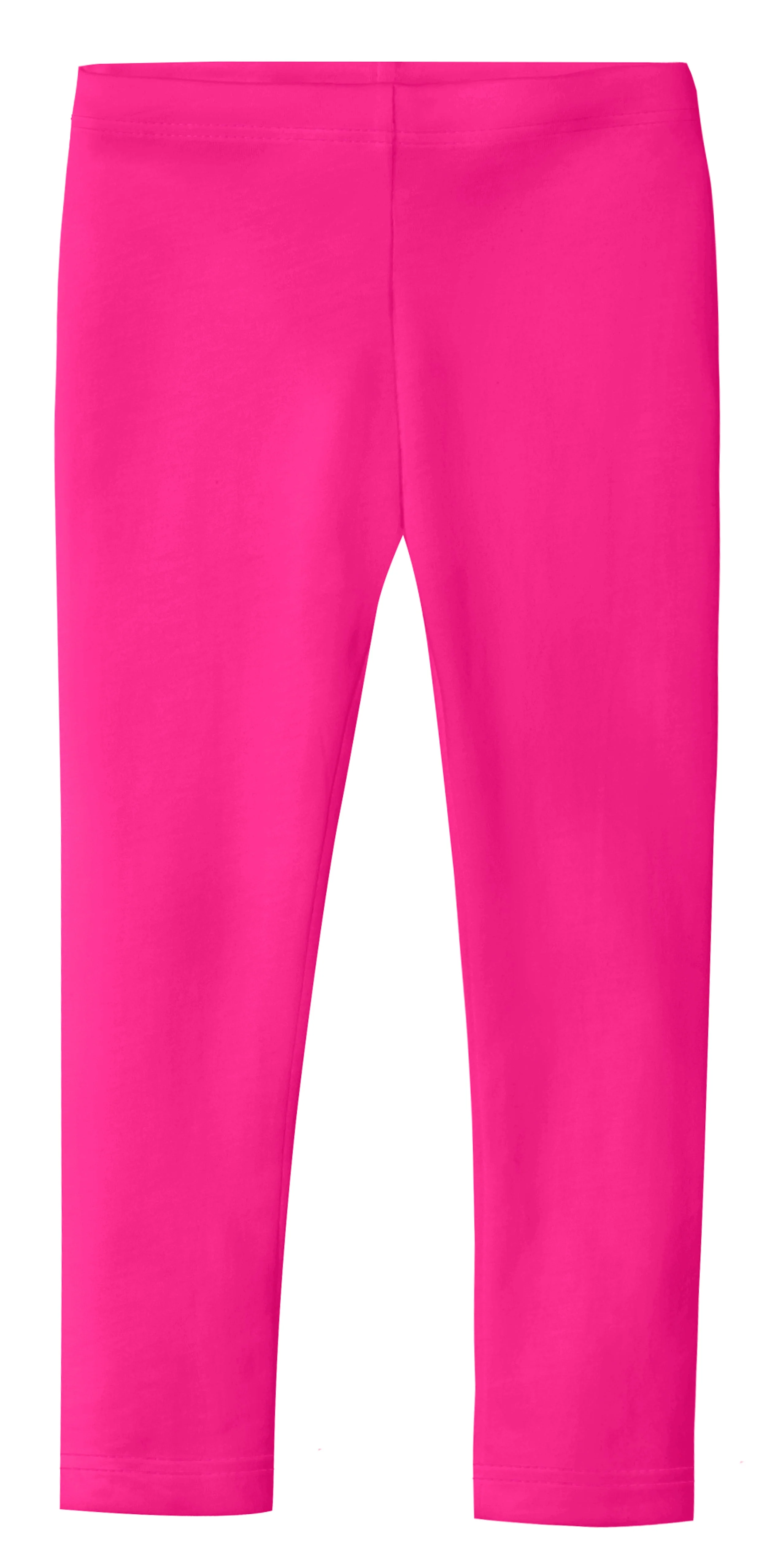 Girls Soft Organic Cotton Leggings | Hot Pink - Remutear