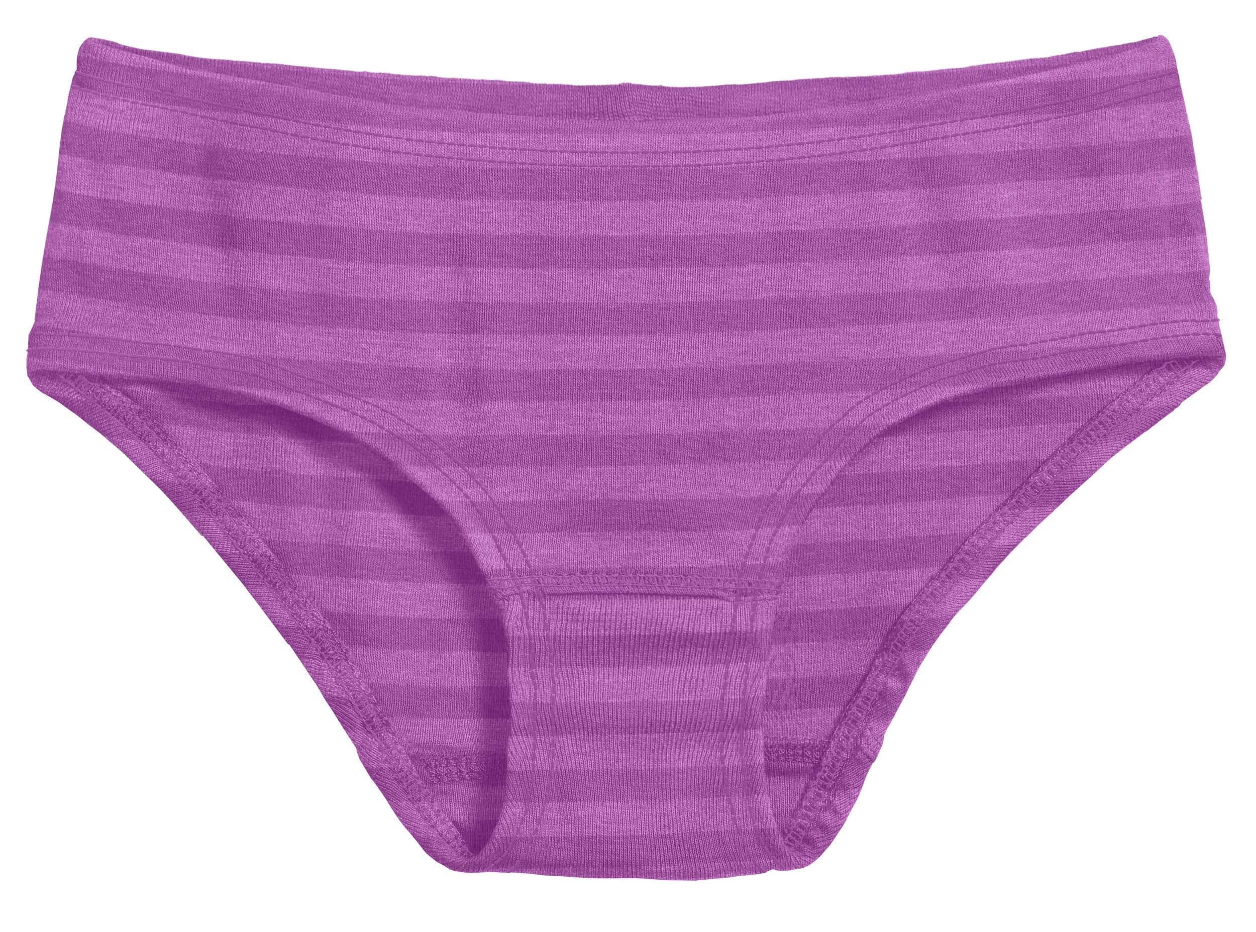 Girls Soft Stripe Brief | Plum - Remutear