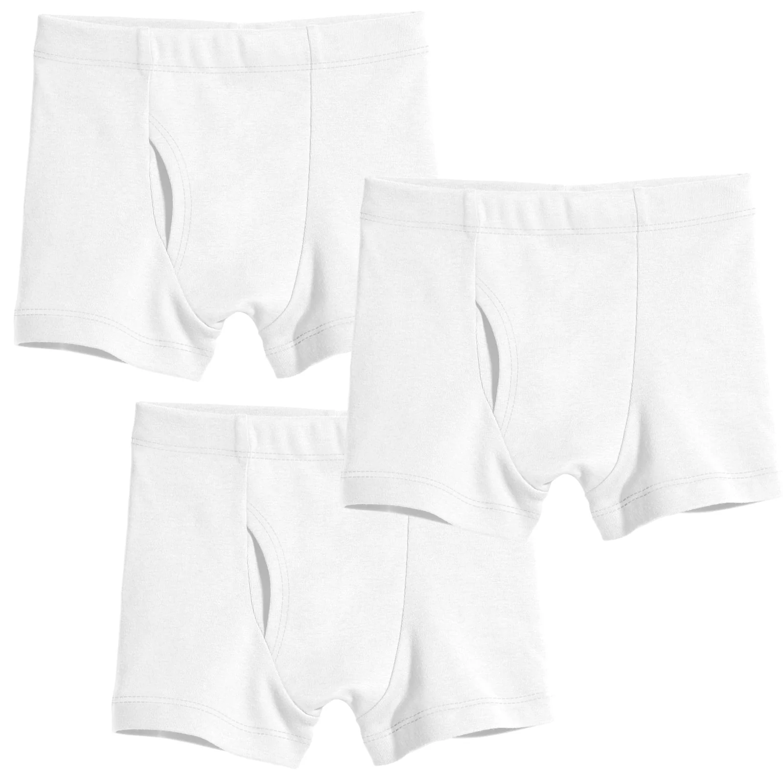 Boys Organic Cotton Boxer Brief - 3 Pack | Favorite White - Remutear