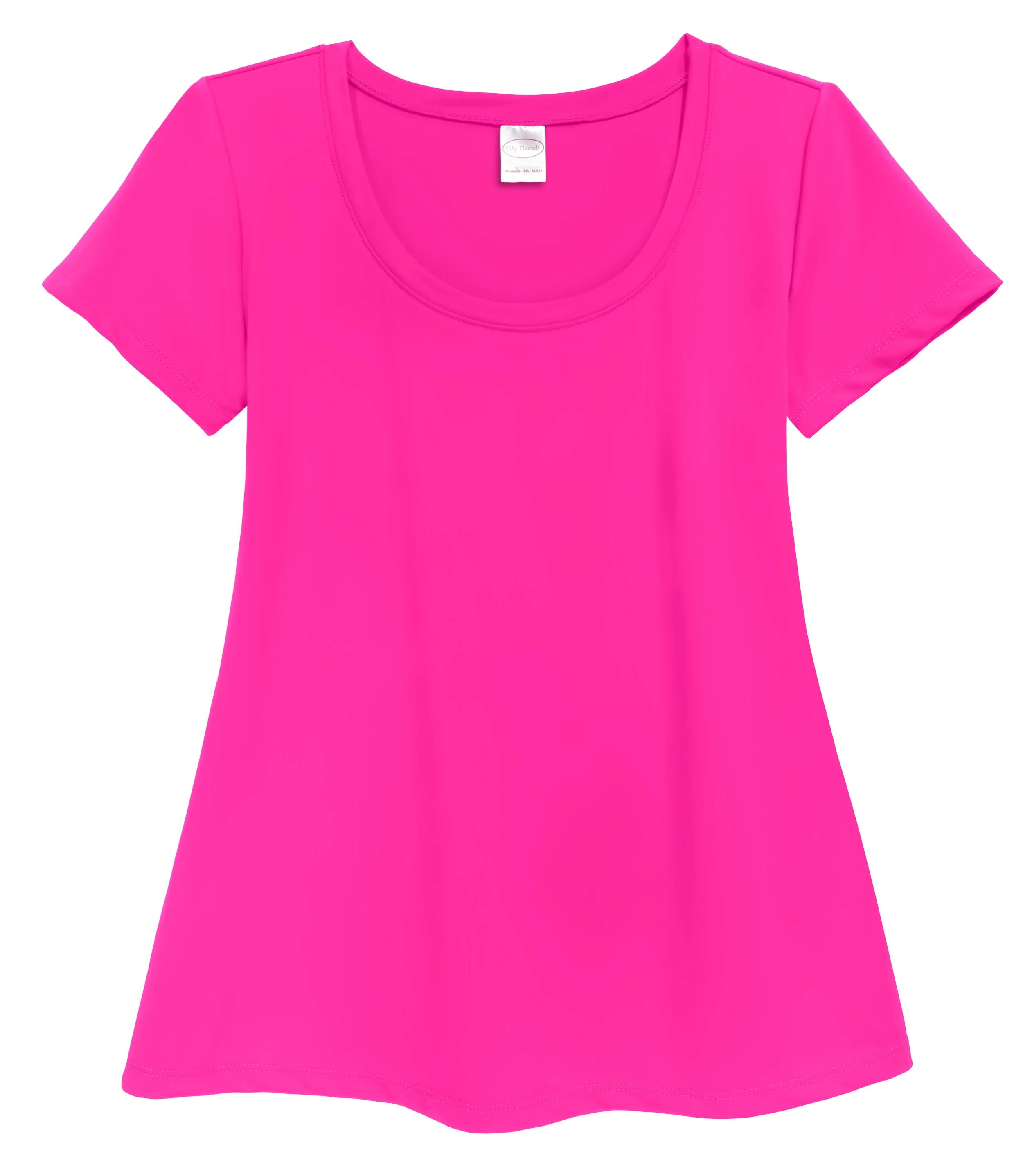 Women's UPF 50+ Short Sleeve Flowy Rashguard | Hot Pink - Remutear