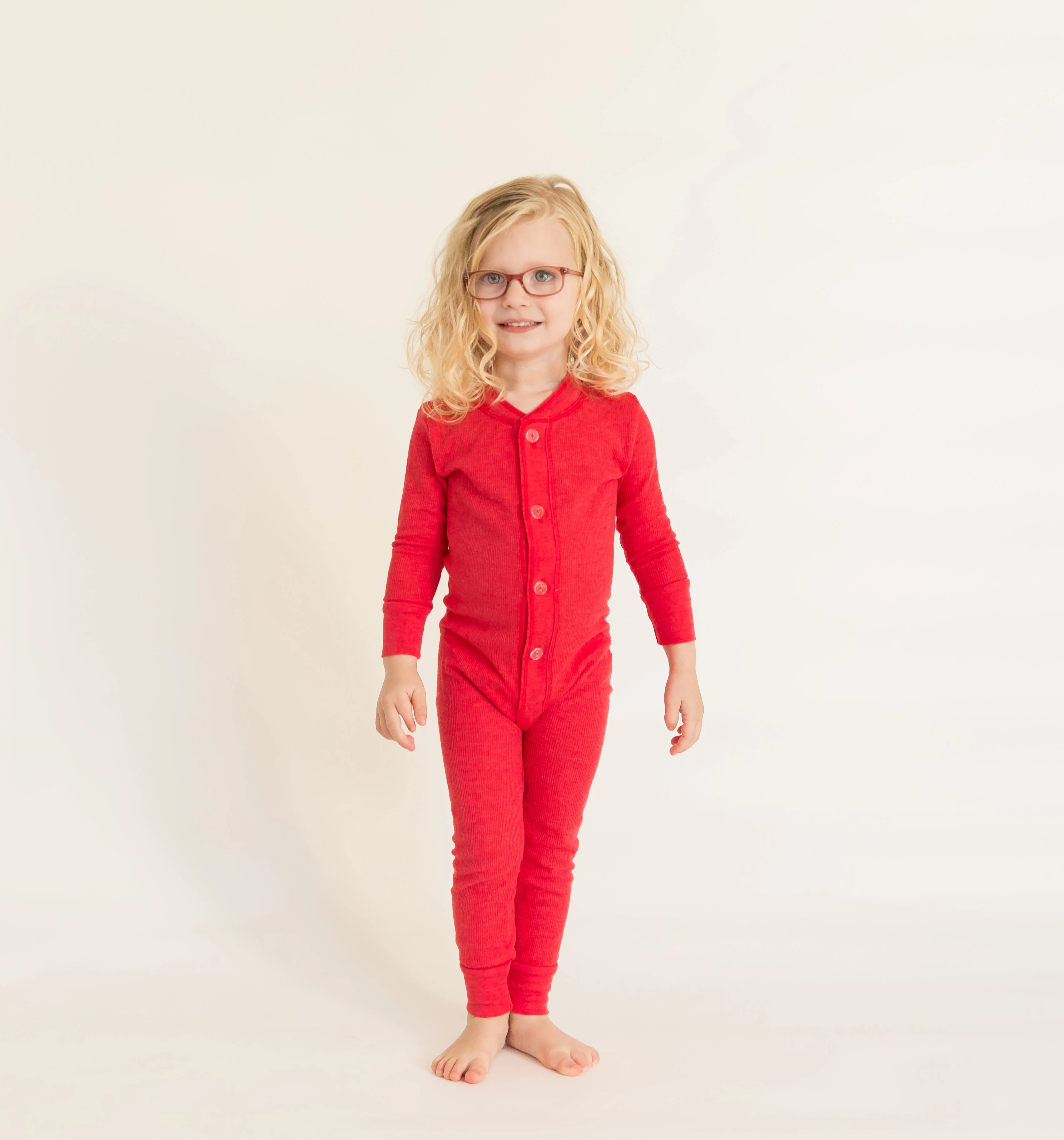 Boys and Girls Soft & Cozy Thermal One- Piece Union Suit  | Bright Light Pink - Remutear