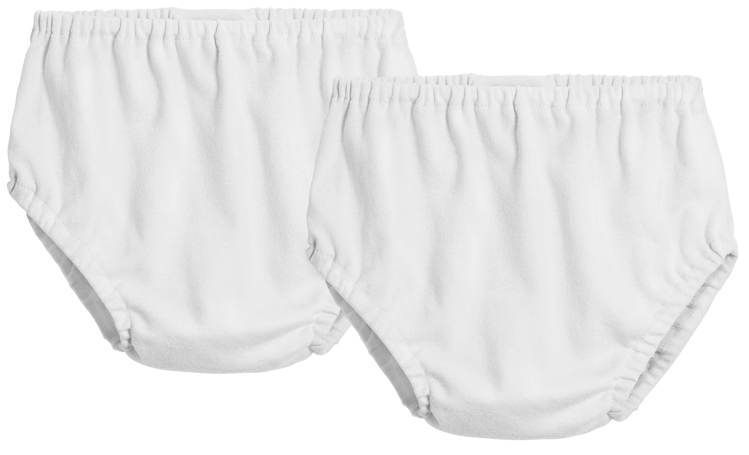 Boys and Girls Soft Cotton Diaper Cover 2-Pack | White/White - Remutear