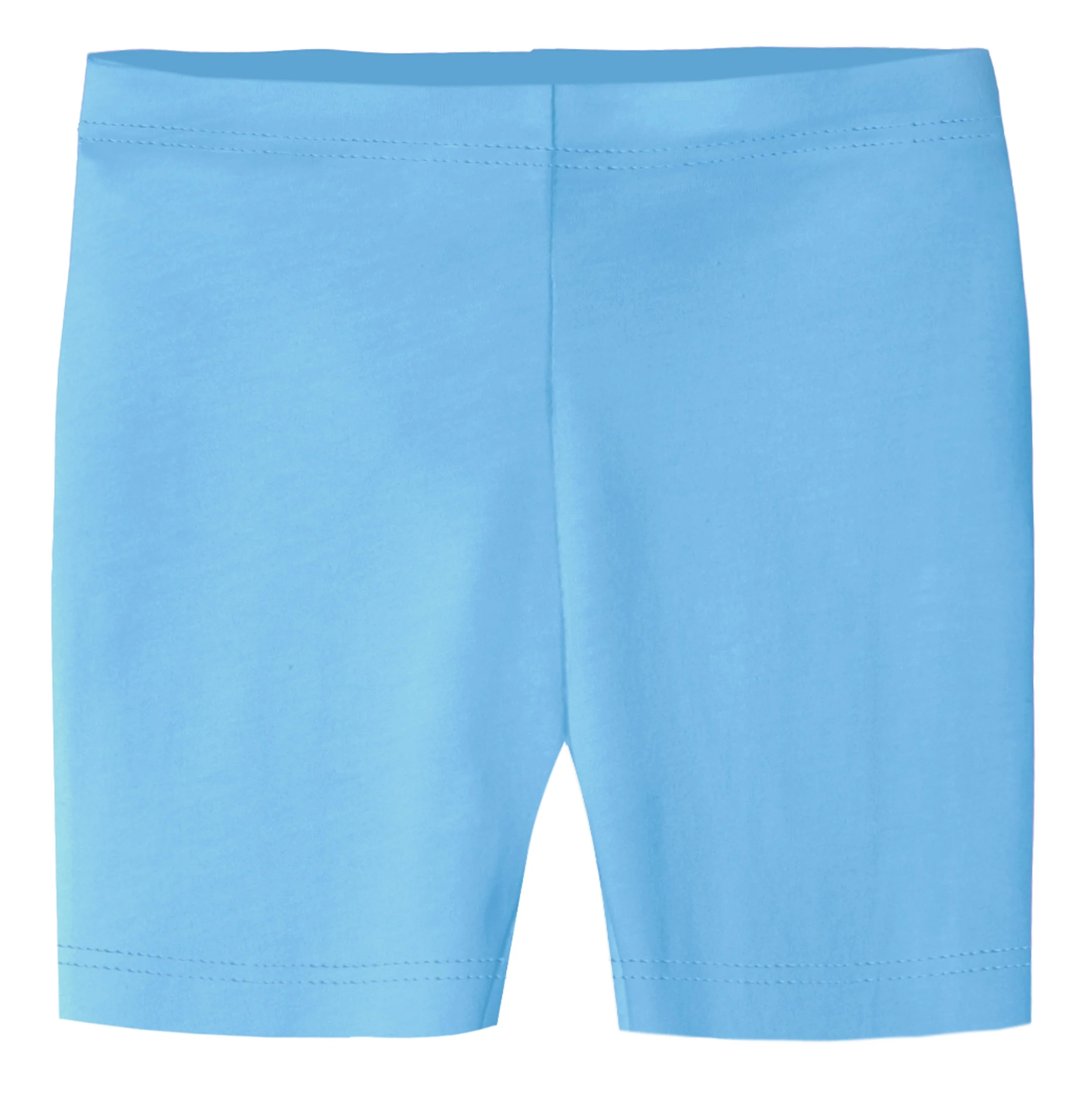 Girls Soft 100% Cotton Bike Shorts | Bright Light Blue - Remutear