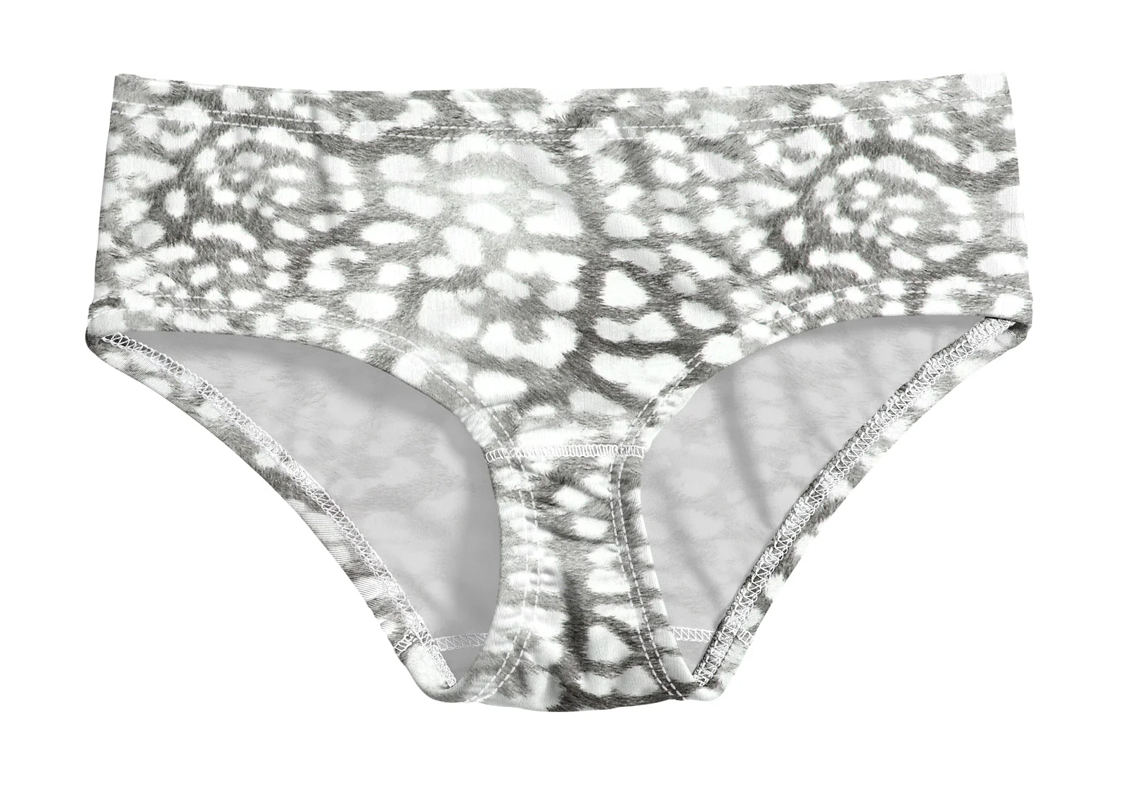 Girls UPF 50+ Printed Swim Briefs  | Leopard Monochrome - Remutear