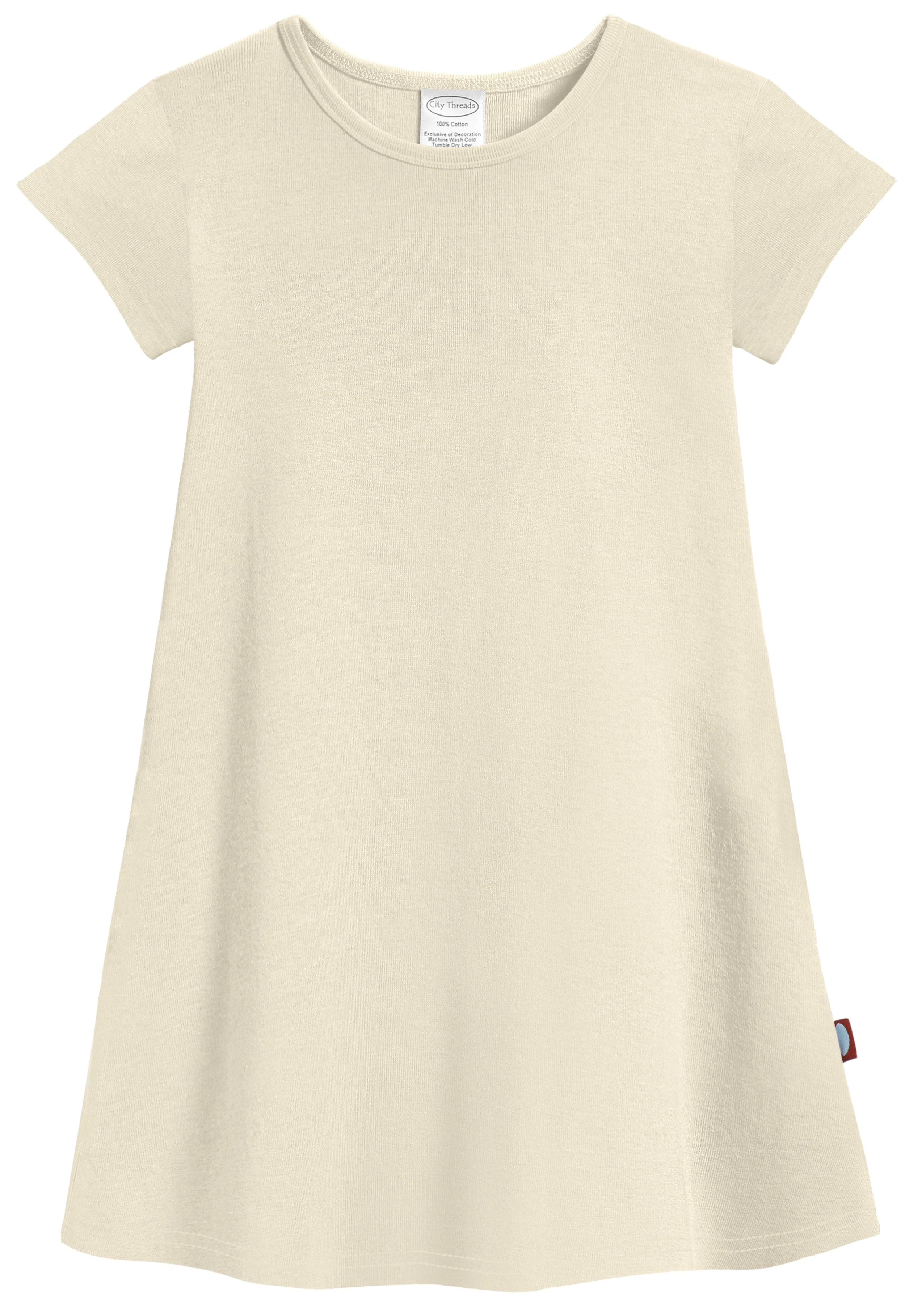 Super-Soft Organic Cotton Cap Sleeve Dress| Oatmeal - Remutear