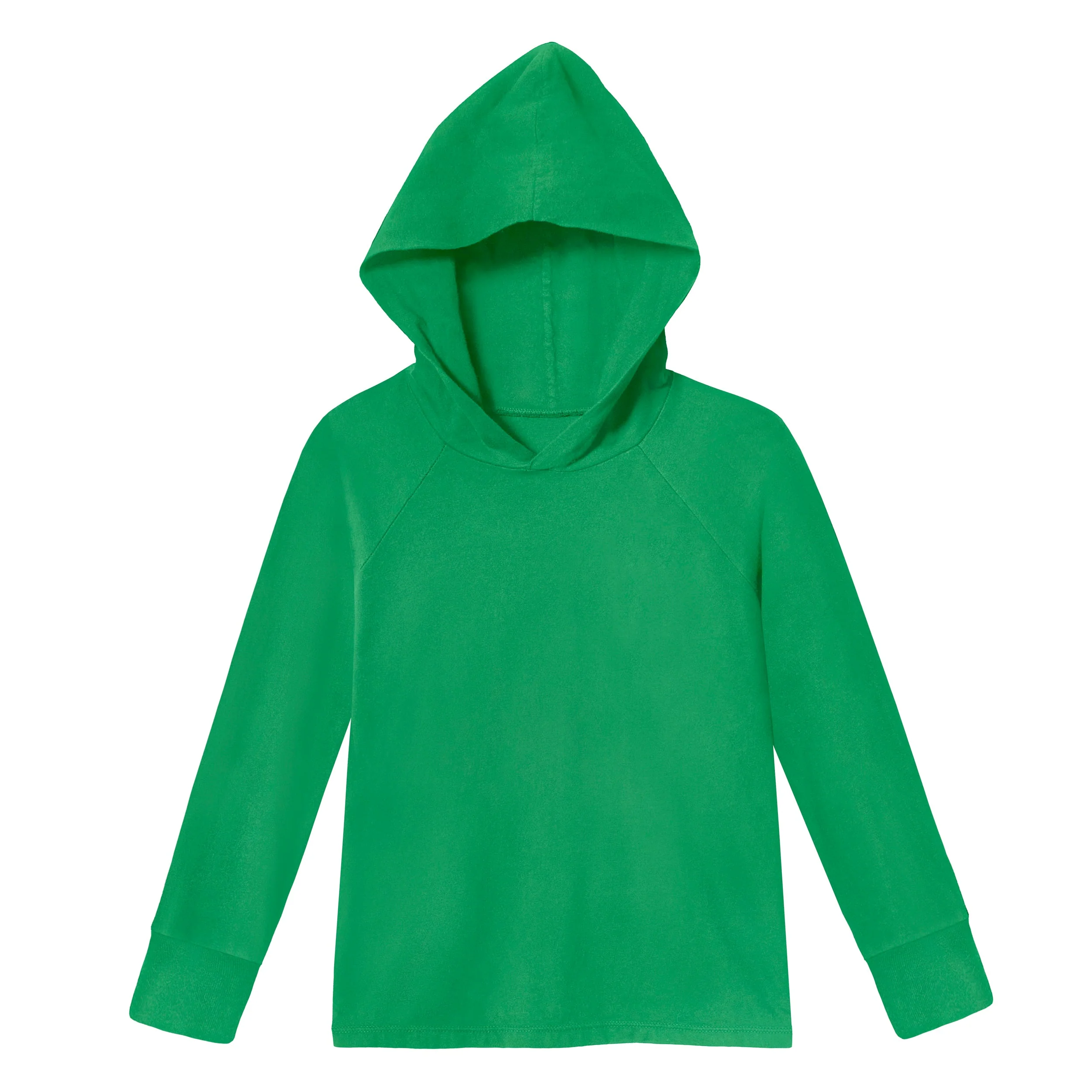 Boys Soft 100% Cotton Medium-Weight Long Sleeve Hooded Tee With Cuffs | Elf - Remutear