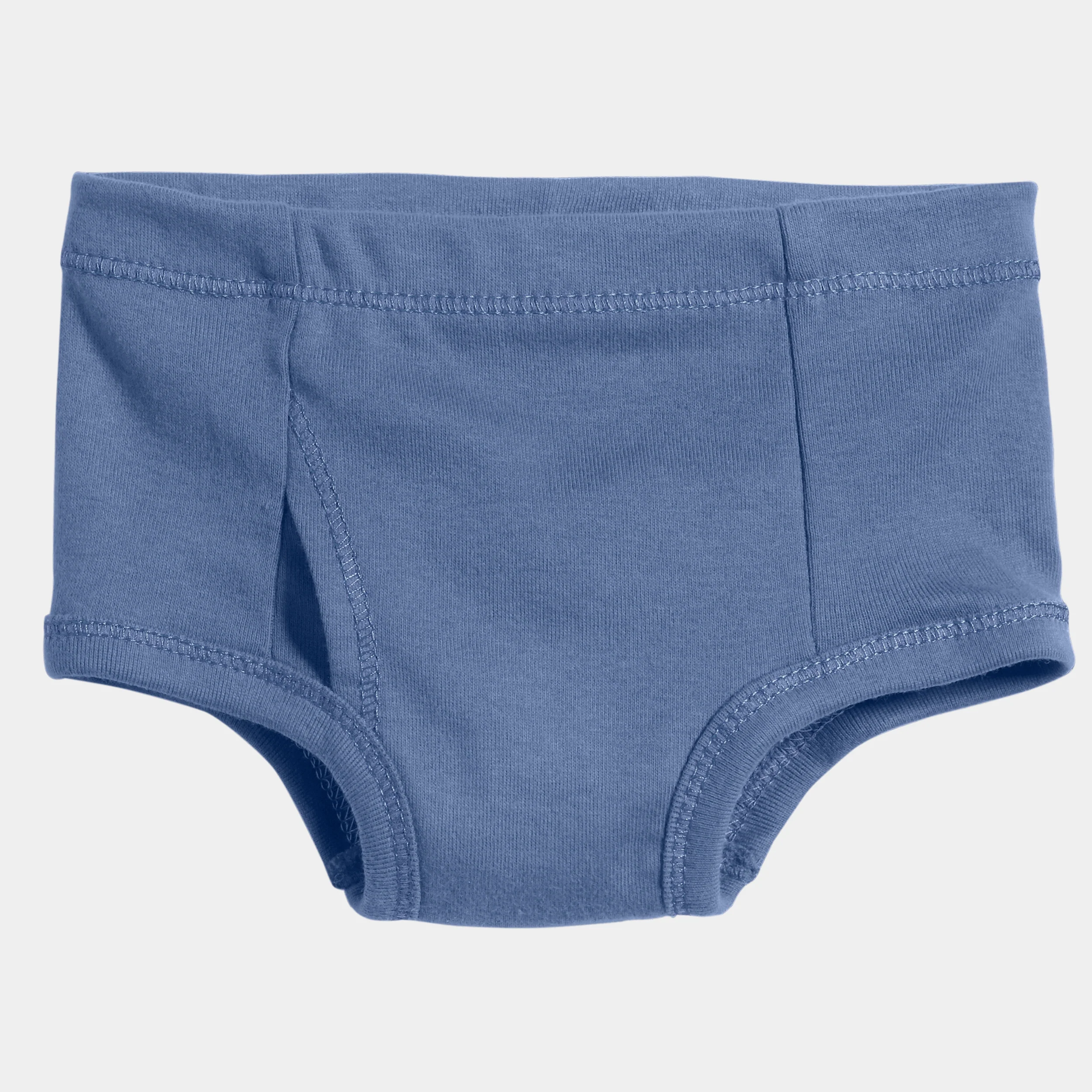 Boys Soft-Cotton Briefs | Denim Blue w-Matching-Stitch - Remutear
