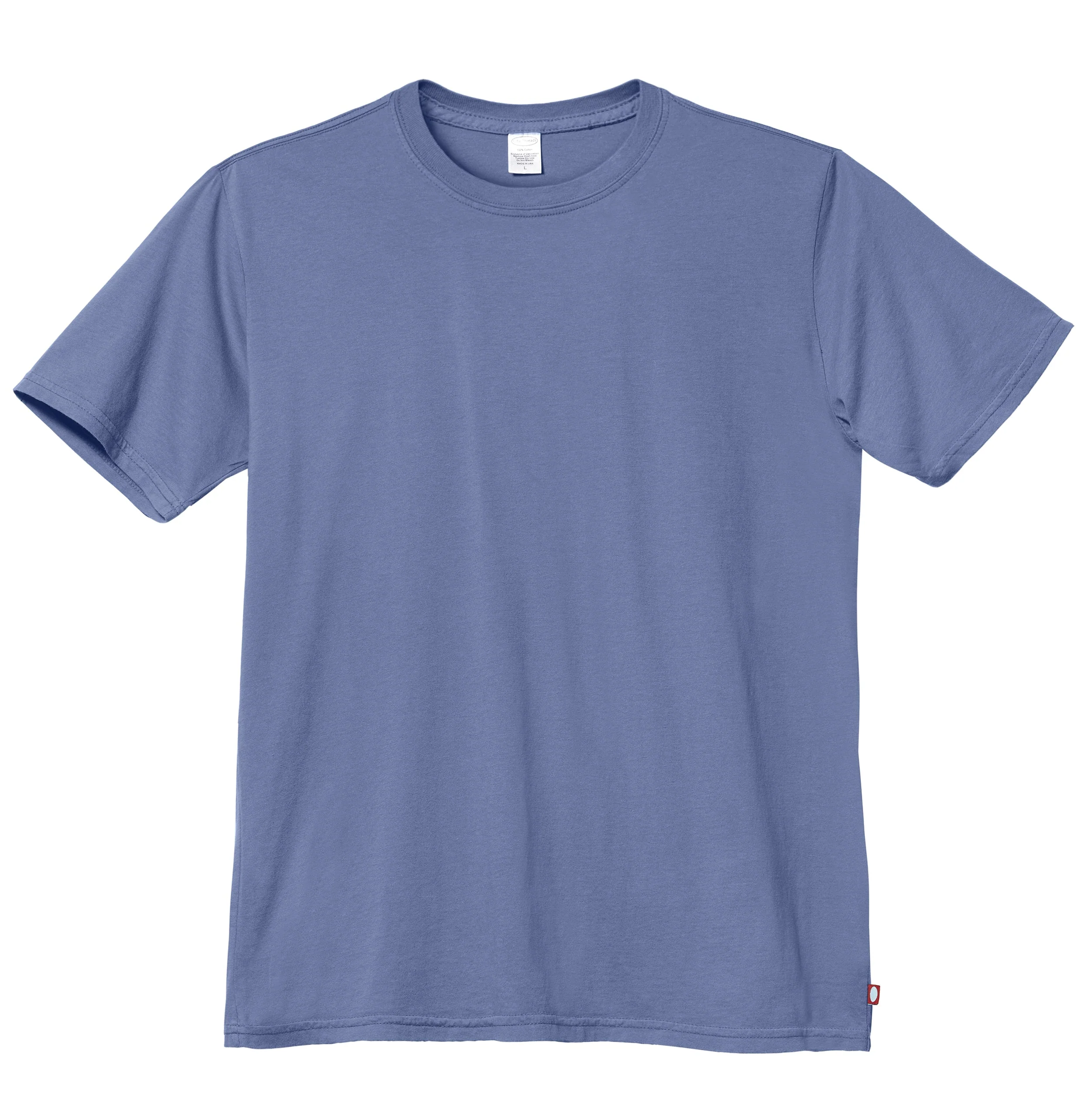 Men's Soft Organic Cotton Short Sleeve Crew Tee | Denim Blue - Remutear