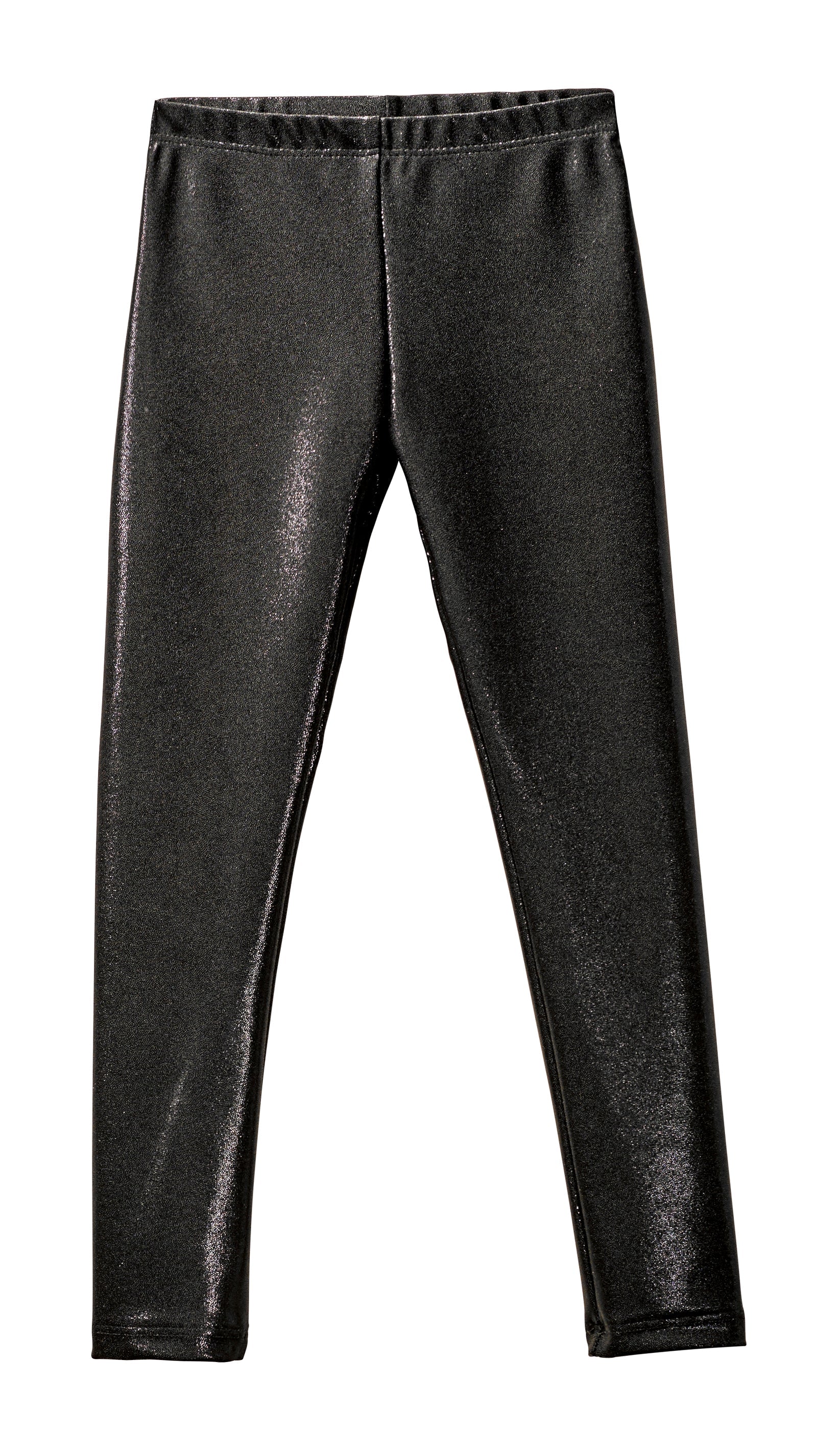 Girls Novelty Stretch Leggings  | Black Sparkly Shimmer - Remutear