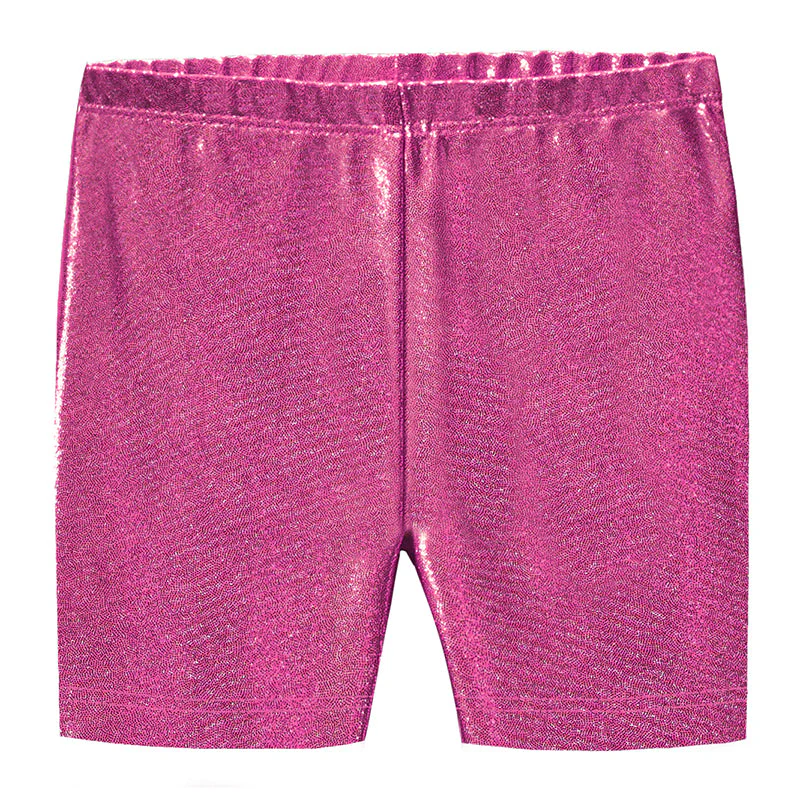 Girls Novelty Bike Shorts  | Fuchsia Sparkly Shimmer - Remutear