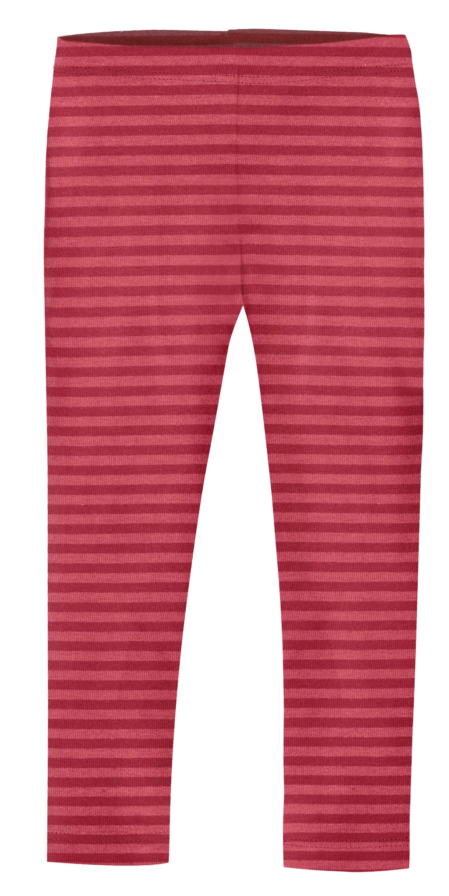 Girls Soft Stripe Leggings  | Red - Remutear
