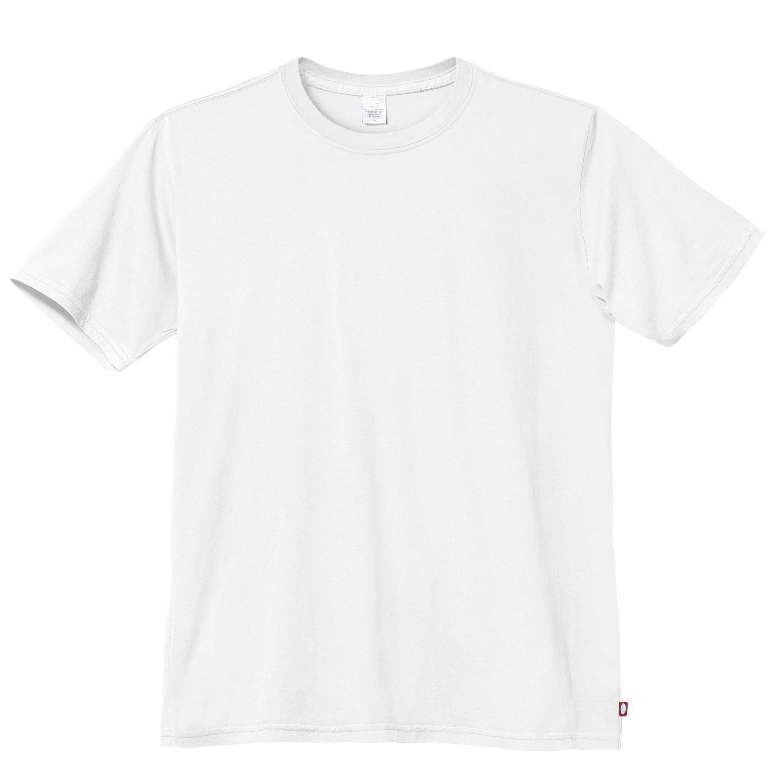 Men's Soft Organic Cotton Short Sleeve Crew Tee | White - Remutear
