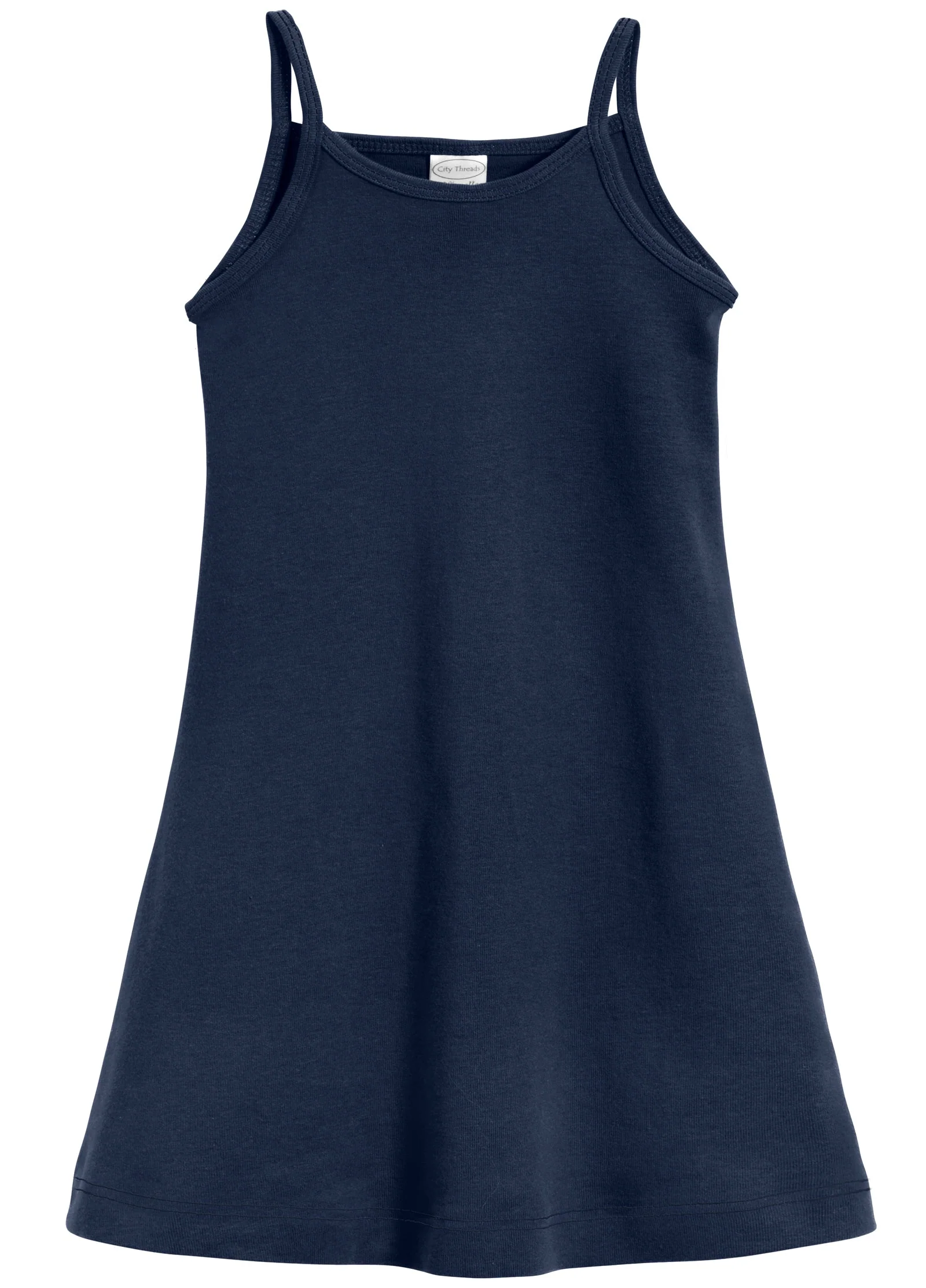 Girls Soft Cotton Camisole Dress  | Navy - Remutear