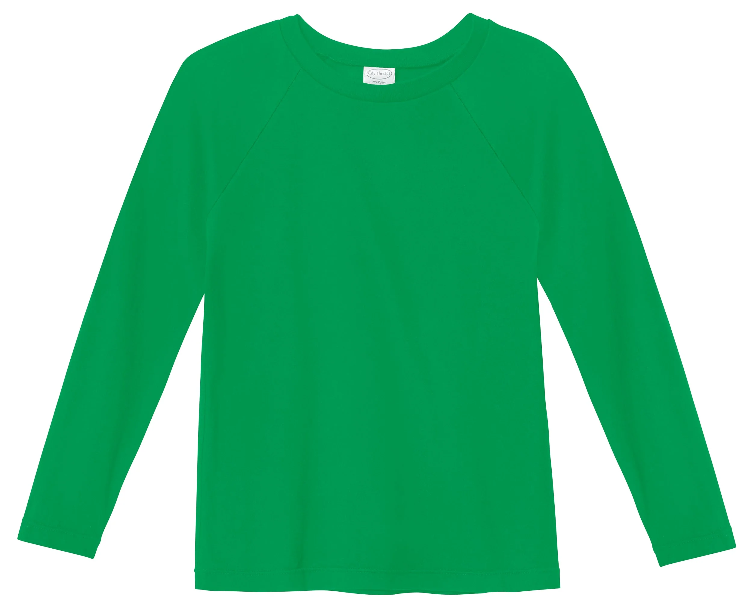 Boys Super-Soft 100% Organic Cotton Raglan Long Sleeve Tee | Elf - Remutear