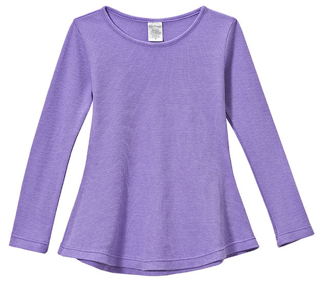 Girls Soft & Cozy Thermal Long Sleeve Tunic | Deep Purple - Remutear