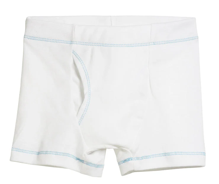 Boys Soft Cotton Boxer Brief | White - Remutear