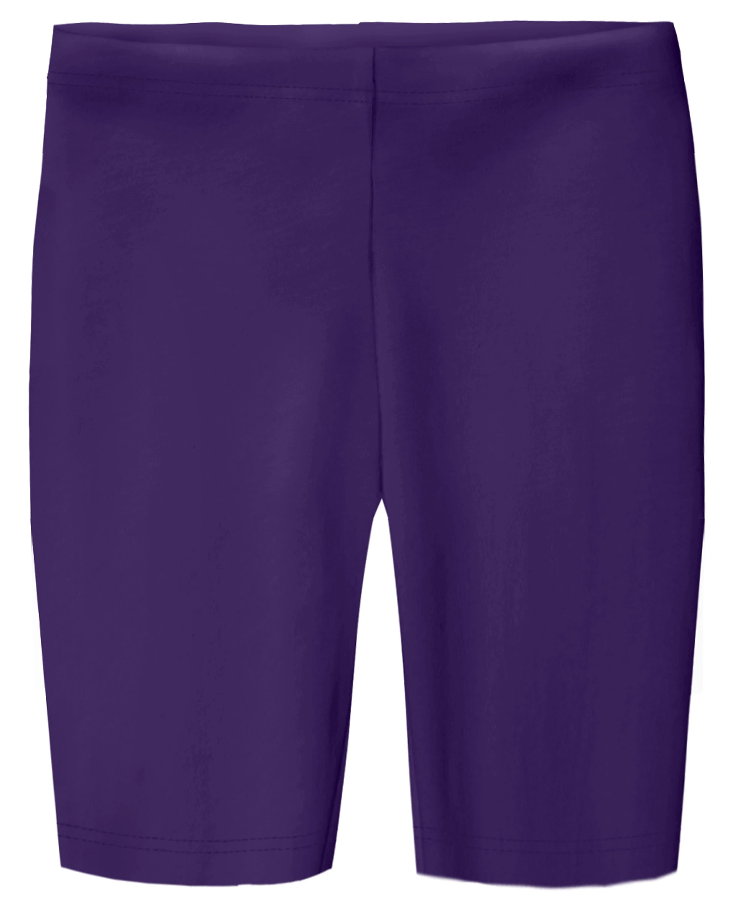 Girls Soft Cotton Long Bike Shorts | Purple - Remutear