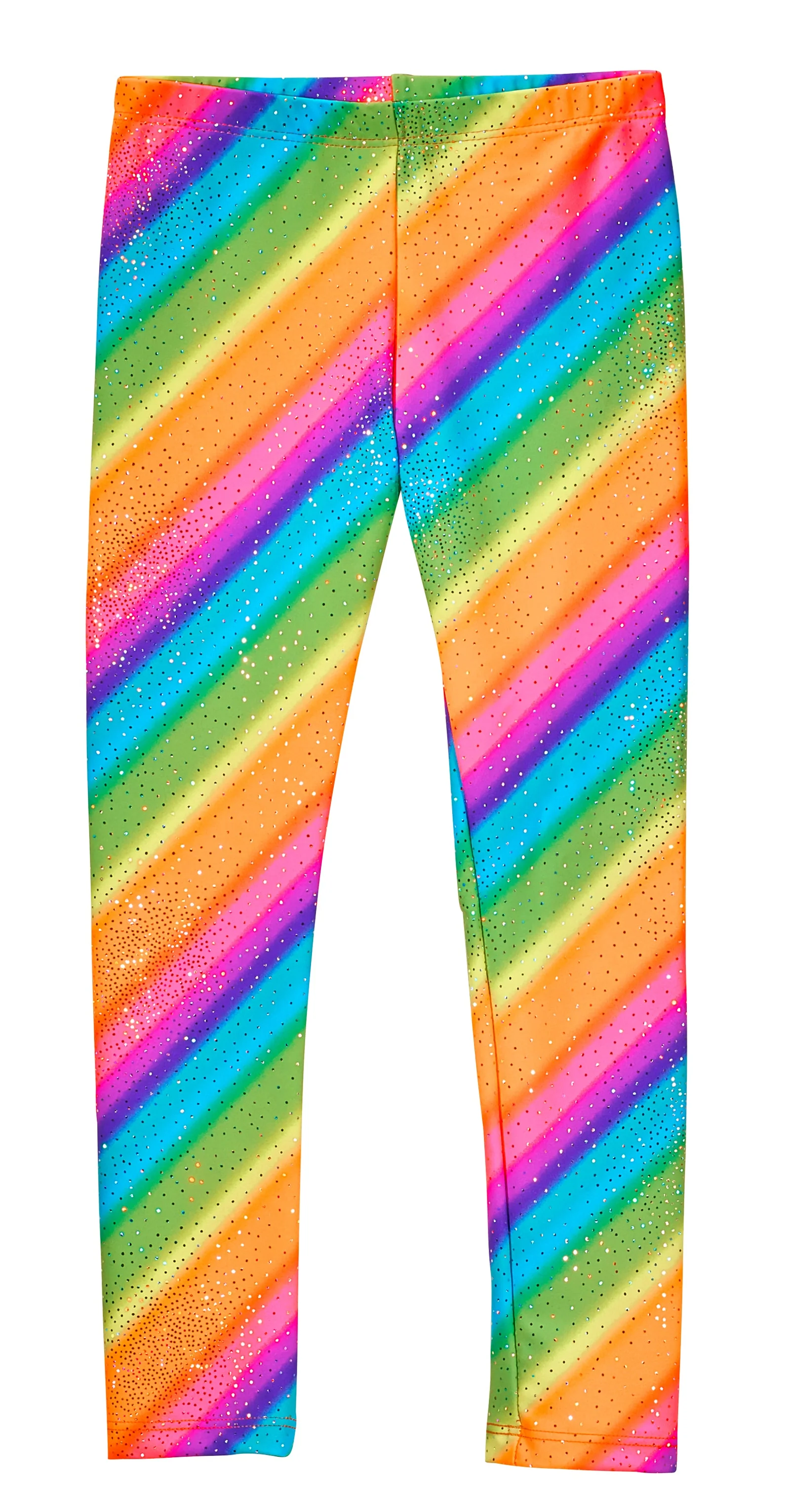 Girls Novelty Stretch Leggings  | Rainbow Sparkle - Remutear