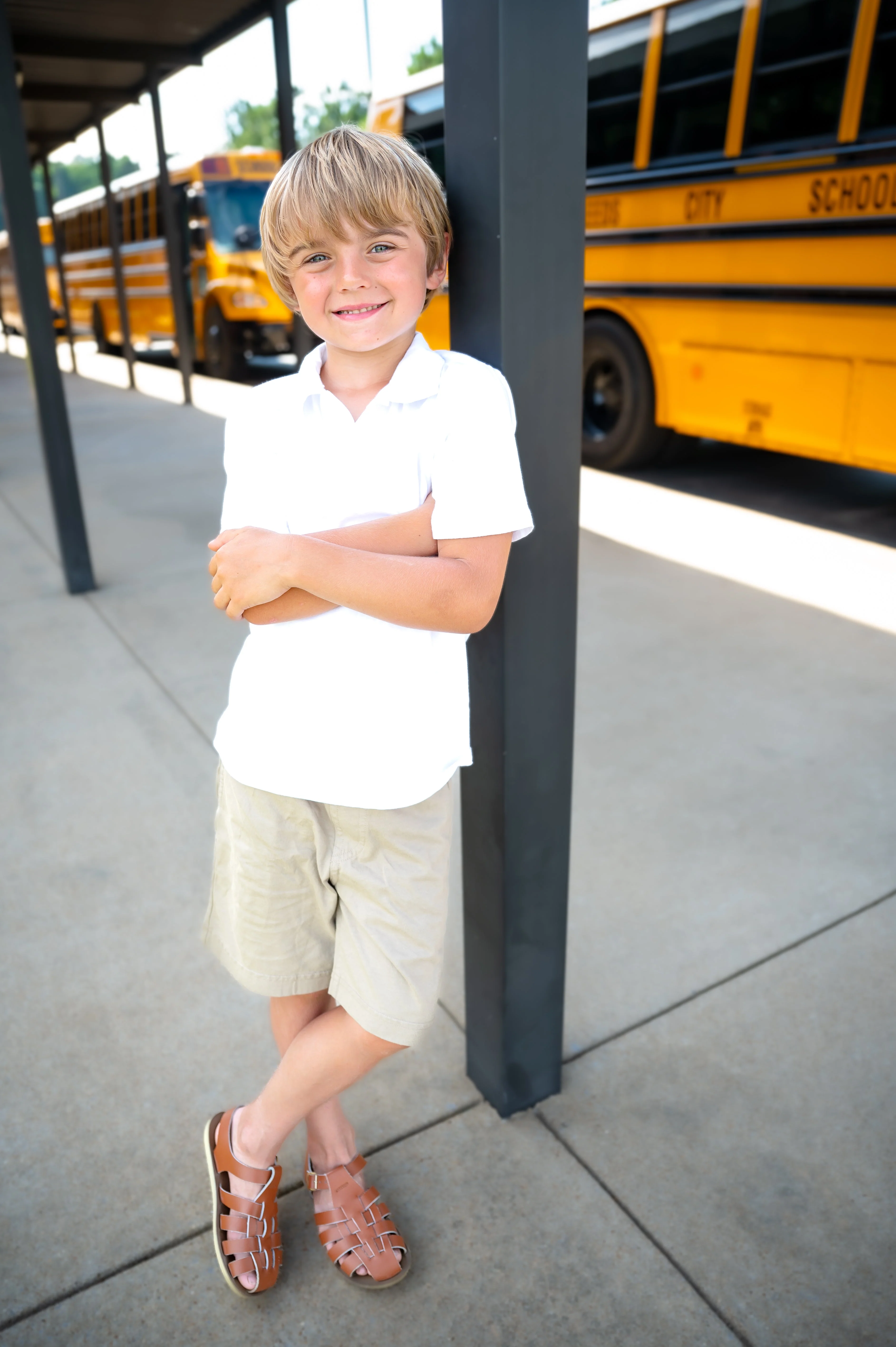 Boys Soft Cotton UPF 50+ Above-Knee Side Pocket Shorts | Charcoal - Remutear