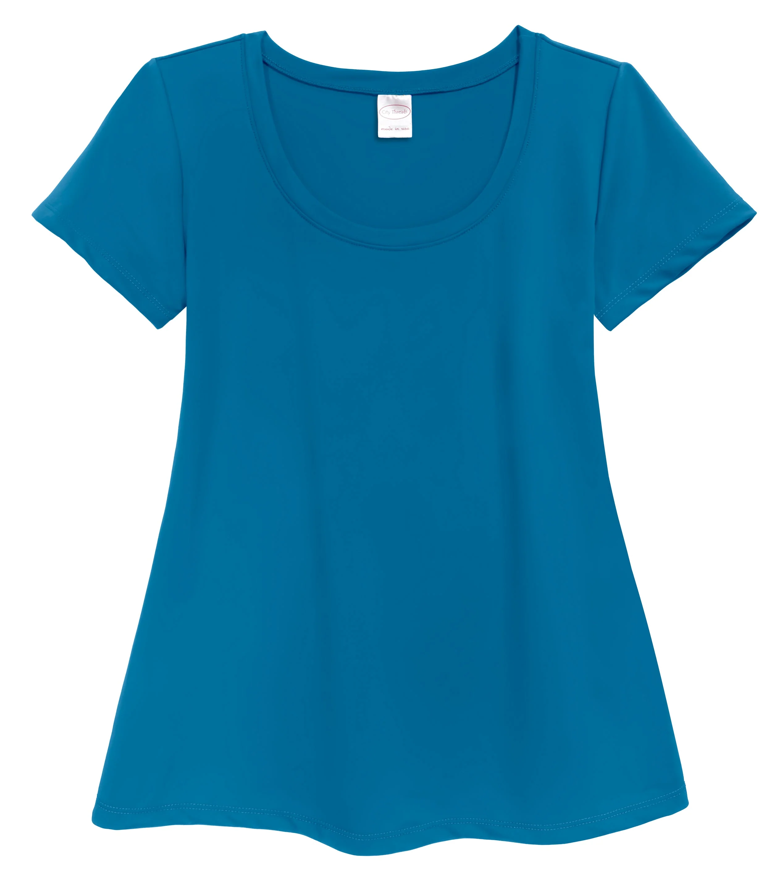 Women's UPF 50+ Short Sleeve Flowy Rashguard | Teal - Remutear