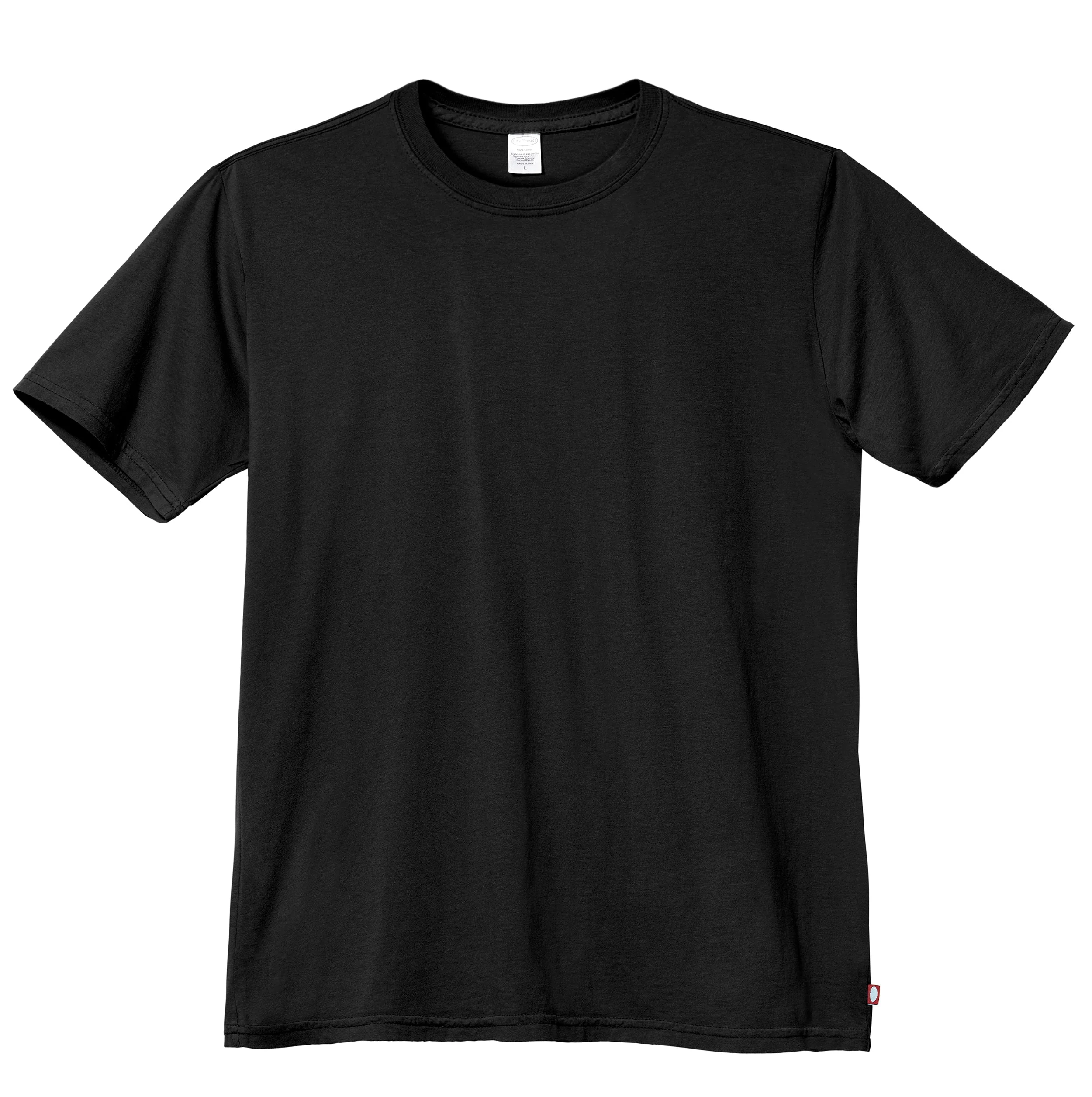 Men's Soft Organic Cotton Short Sleeve Crew Tee | Black - Remutear