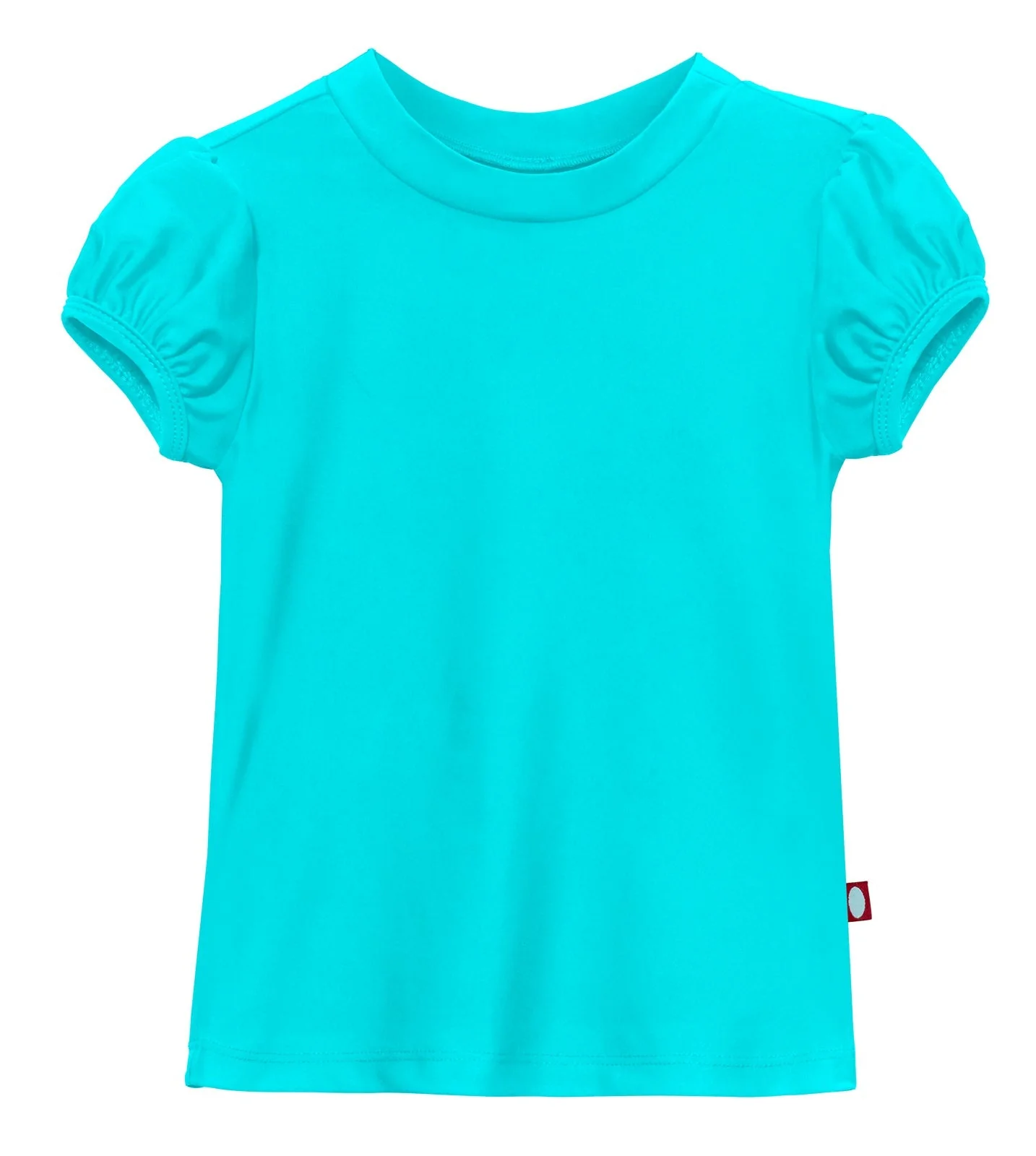 Girls UPF 50+ Puff Sleeve Rashguard | Turquoise - Remutear