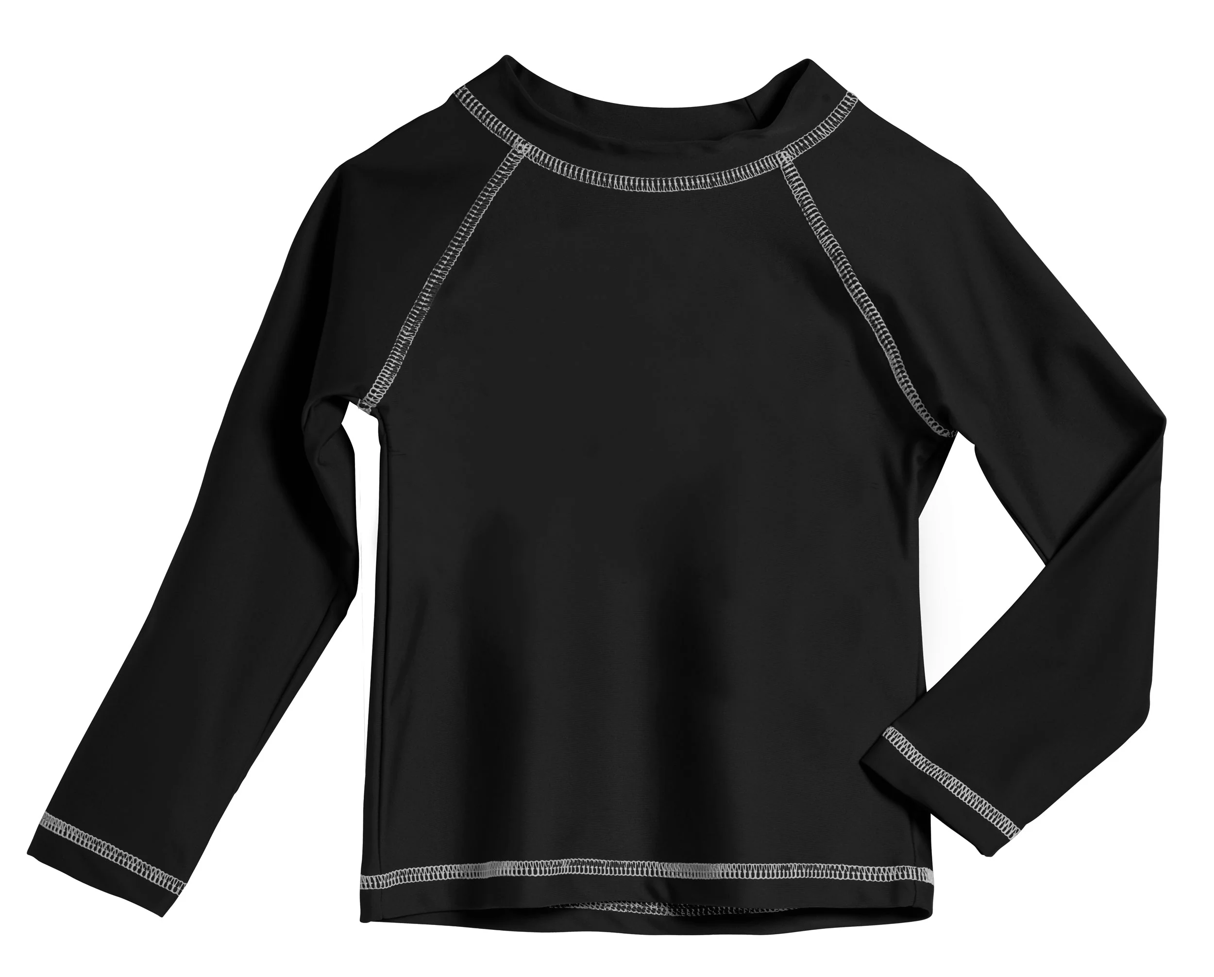 Boys UPF 50+ Long Sleeve Rashguard | Black - Remutear