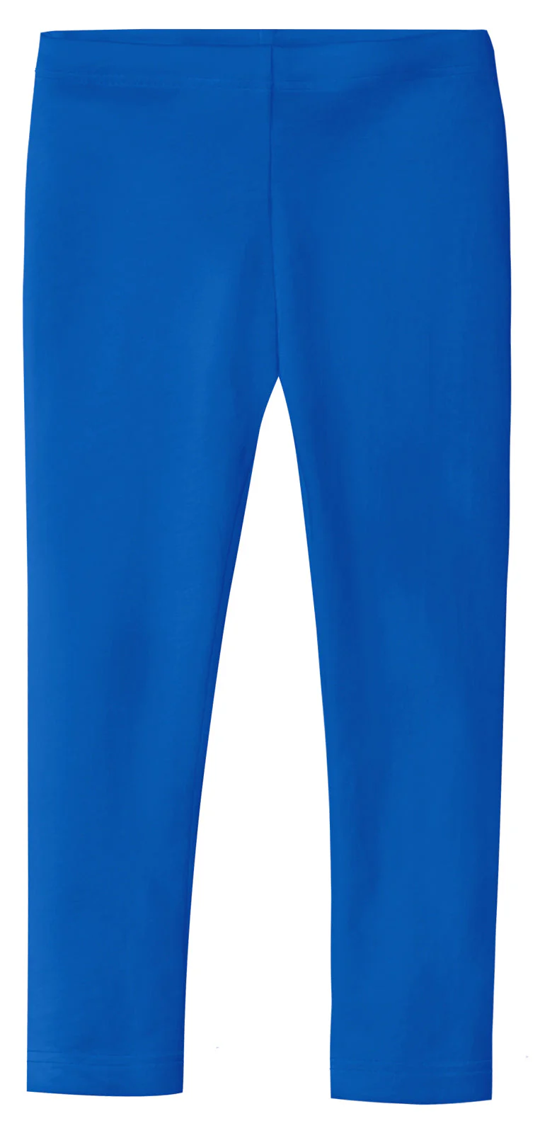 Girls Soft 100% Cotton Solid Colored Leggings | Crayon Blue - Remutear