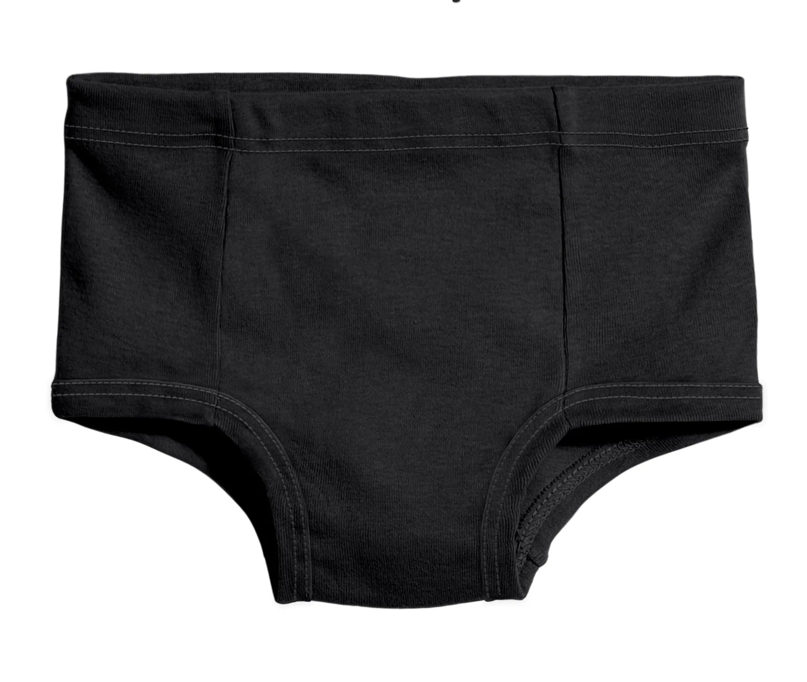 Boys and Girls Soft Cotton Simple Brief | Black - Remutear