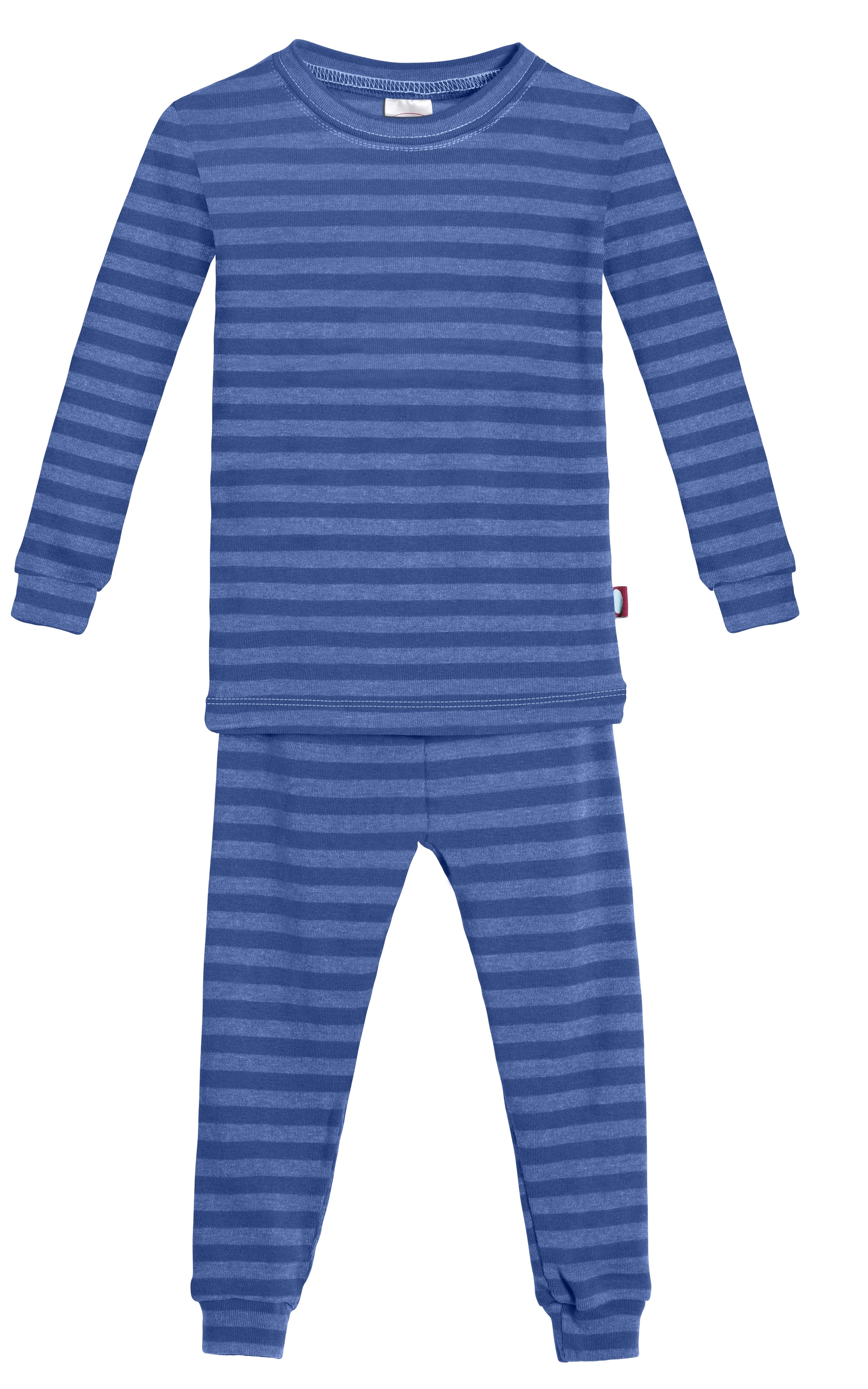 Boys and Girls Striped Pajama Set | Smurf Blue - Remutear