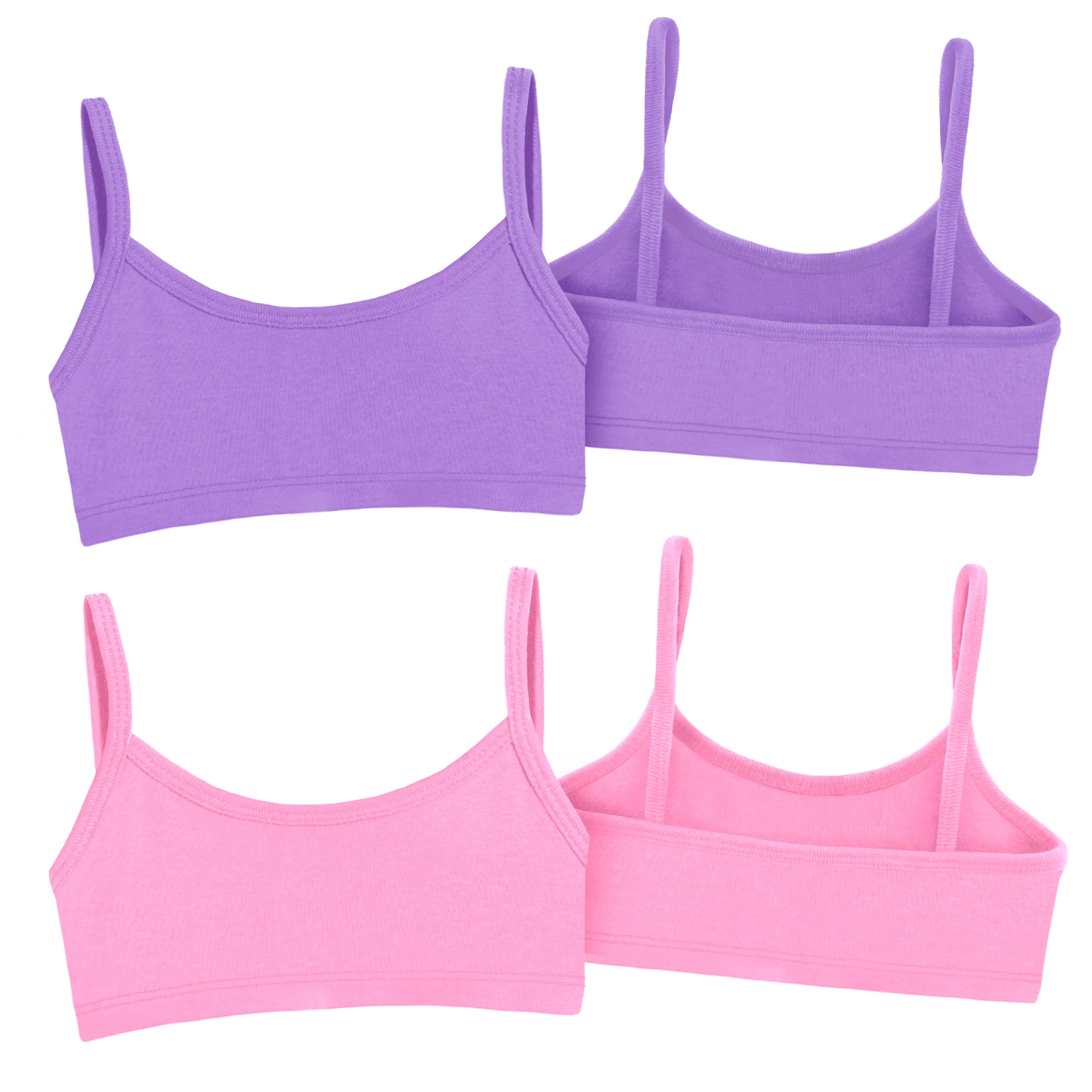Soft Cotton Training Bra 2 Pack | Deep Purple/Bubblegum - Remutear