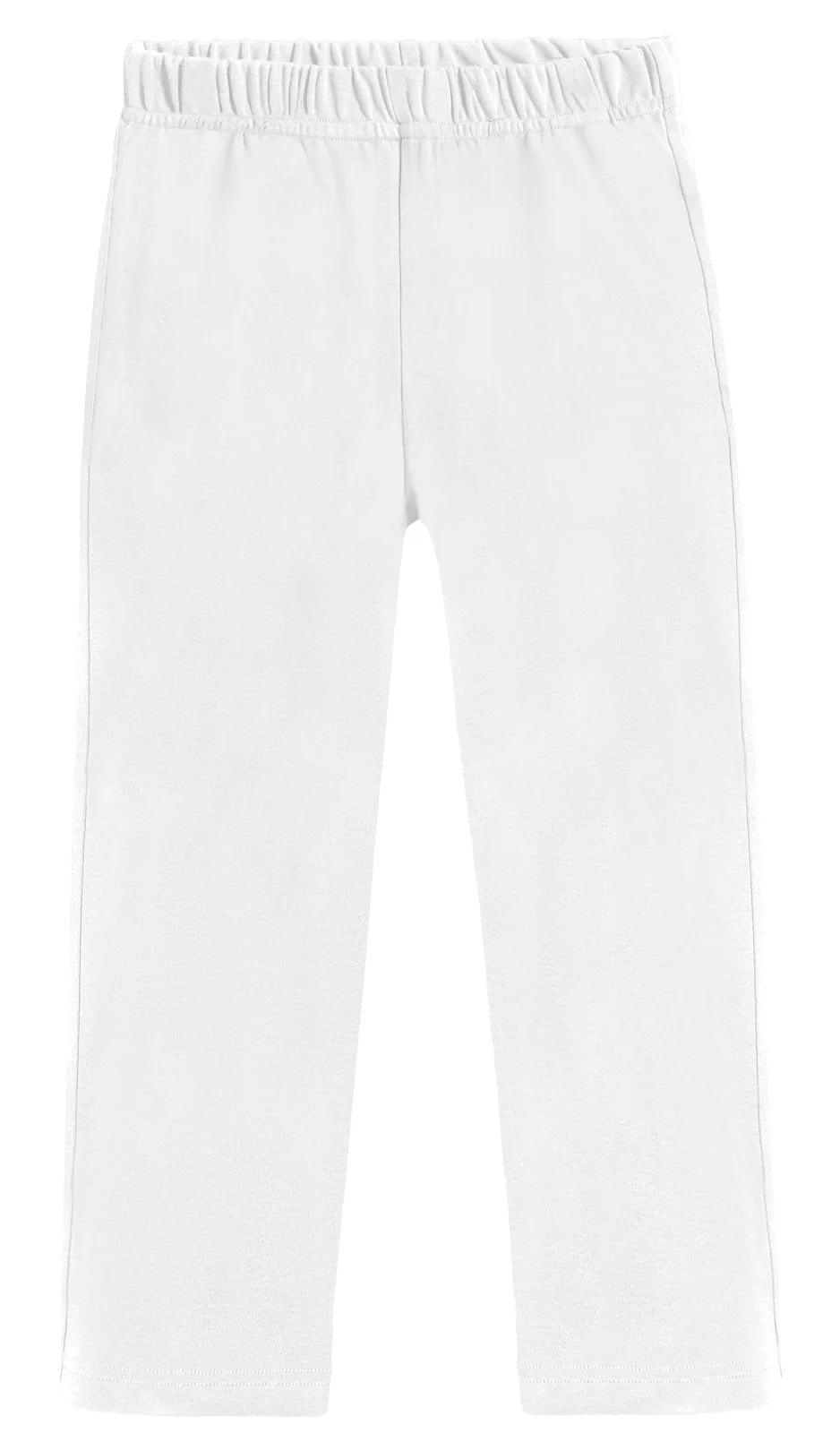 Boys Soft Cotton Athletic Pants - UPF 50+ | White - Remutear
