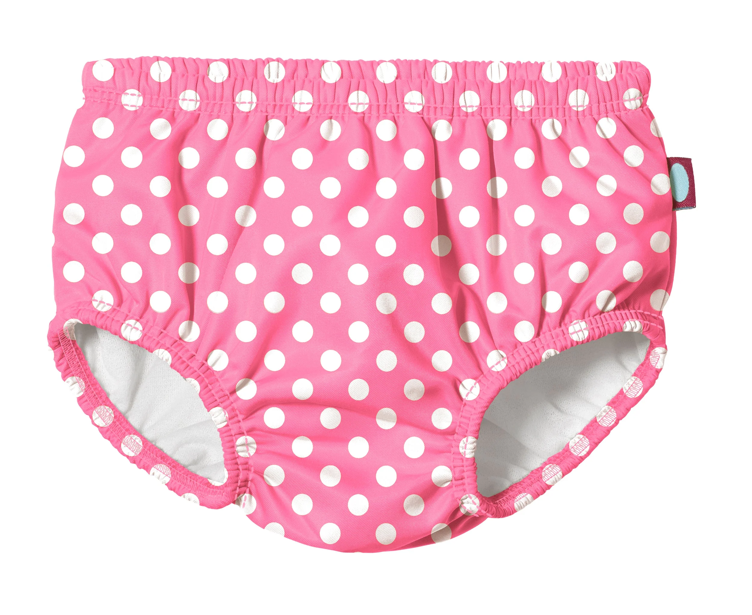 Boys and Girls Recycled Polyester UPF 50+ Swim Diaper Cover | Pokadots Bubblegum - Remutear