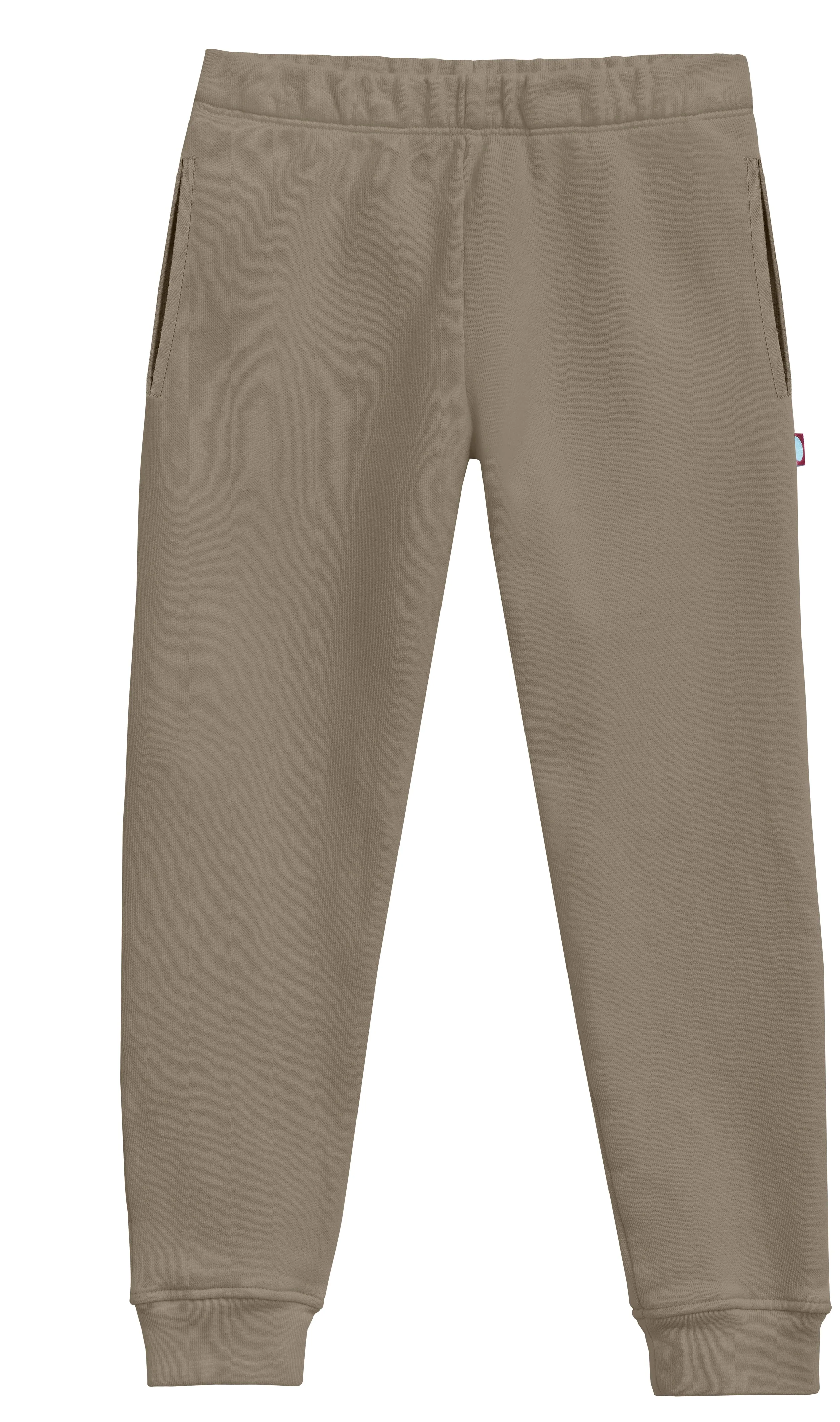Boys and Girls Lightweight Soft Cotton Fleece Pocket Jogger | Dark Khaki - Remutear