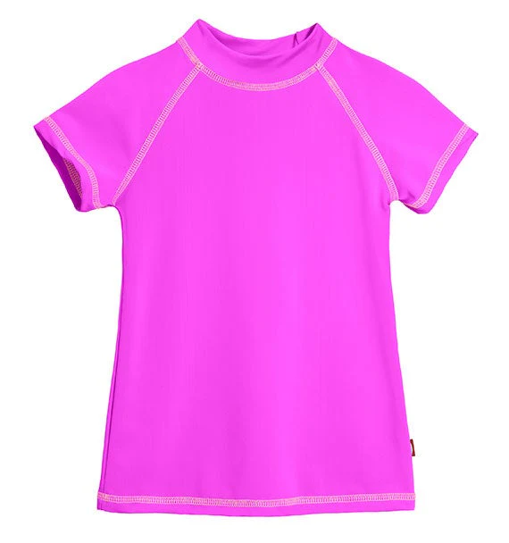 Girls UPF 50+ Short Sleeve Rashguard | Deep Purple - Remutear