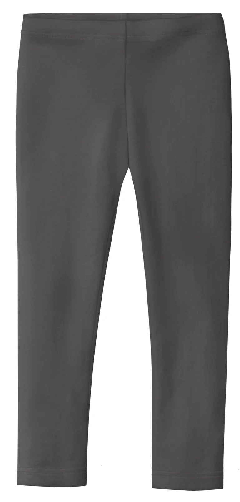 Girls Soft 100% Cotton Solid Colored Leggings | Charcoal - Remutear