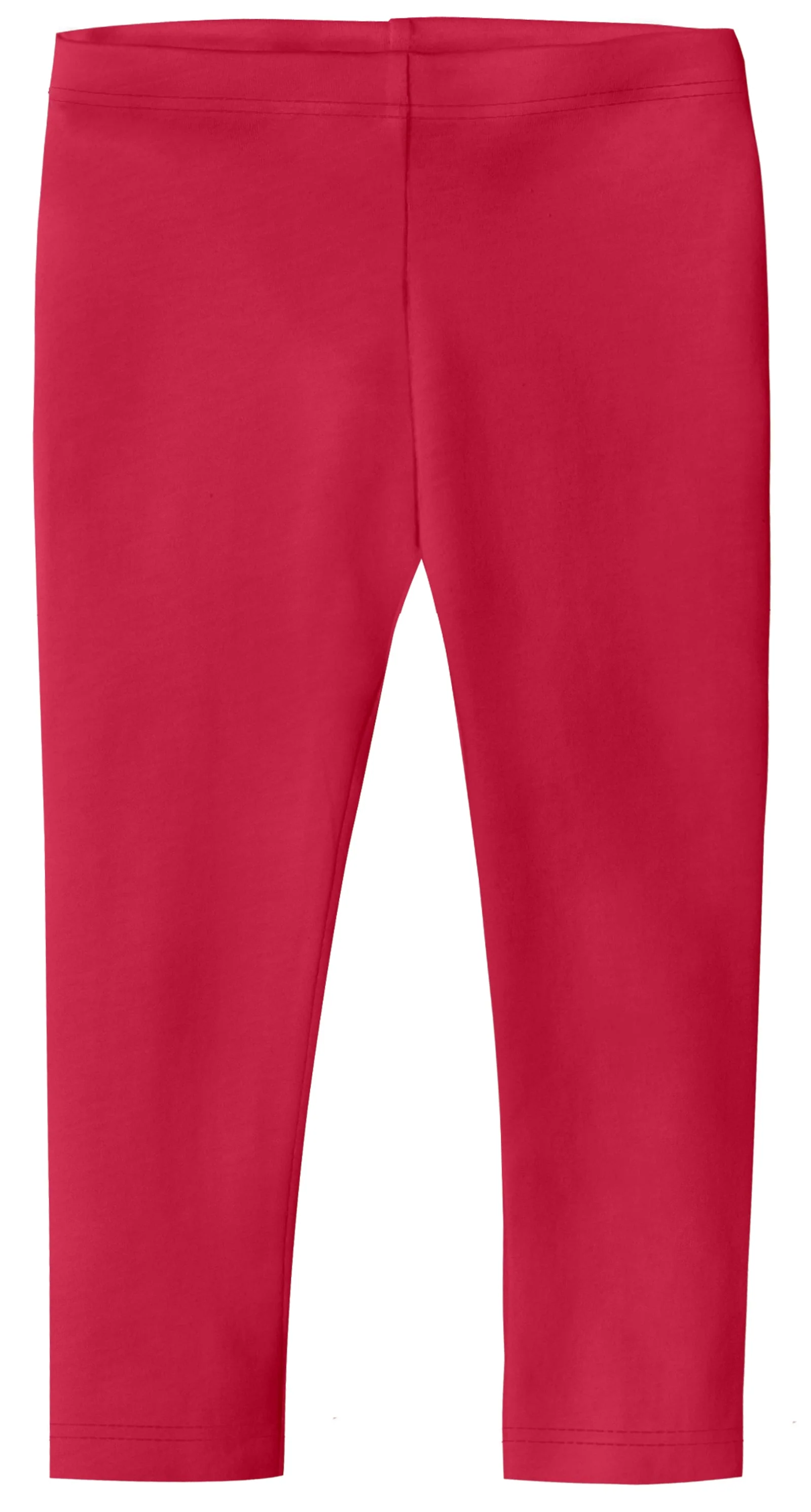 Girls Soft 100% Cotton Capri Leggings | Candy Apple - Remutear