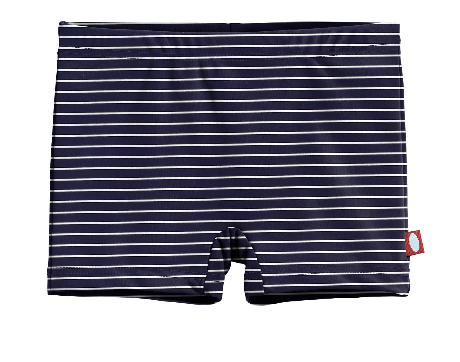 Girls UPF 50+ Printed Swim Boy Shorts  | Marine Navy w- White Stripes - Remutear