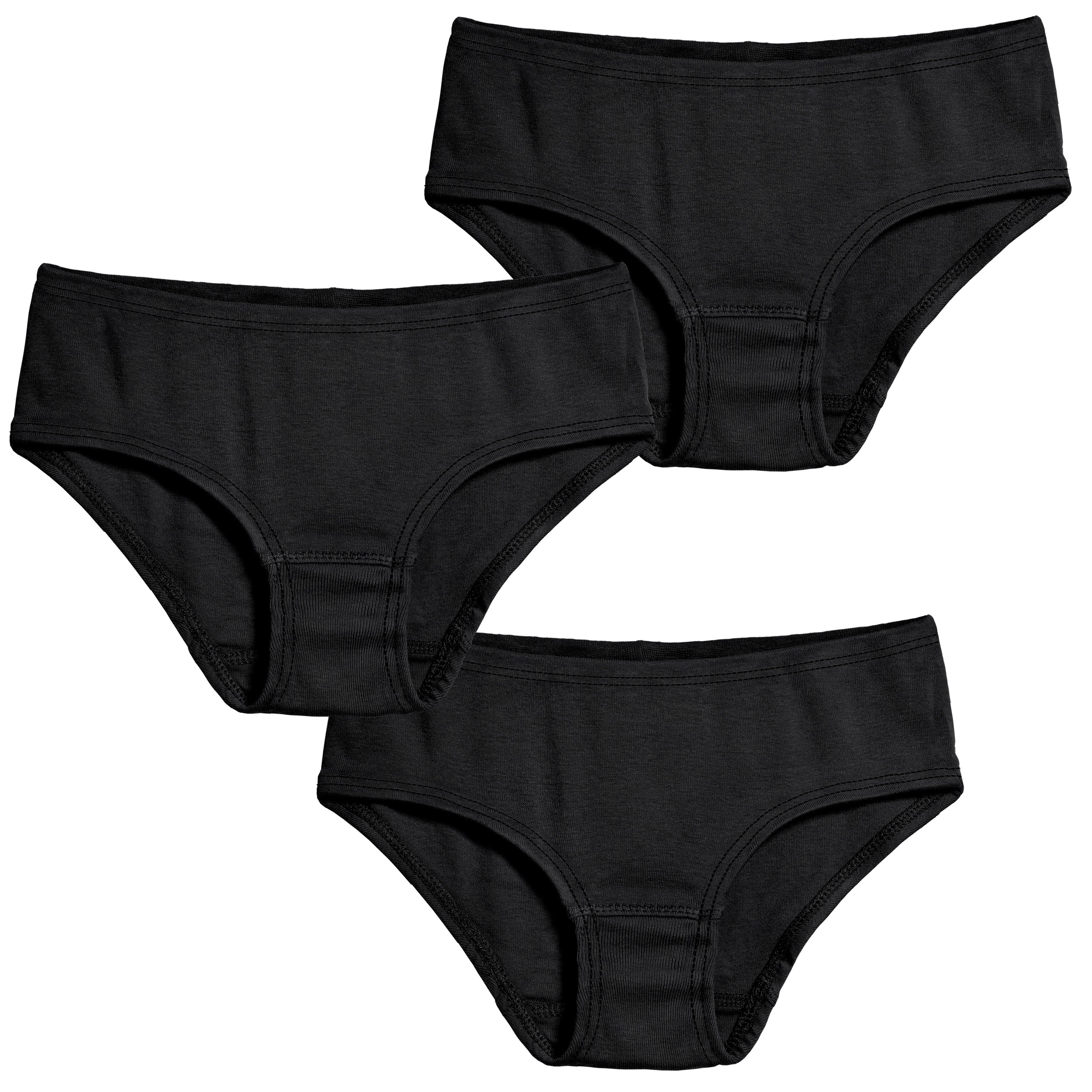 Girls Soft Cotton Brief 3-Pack |  Favorite Black - Remutear