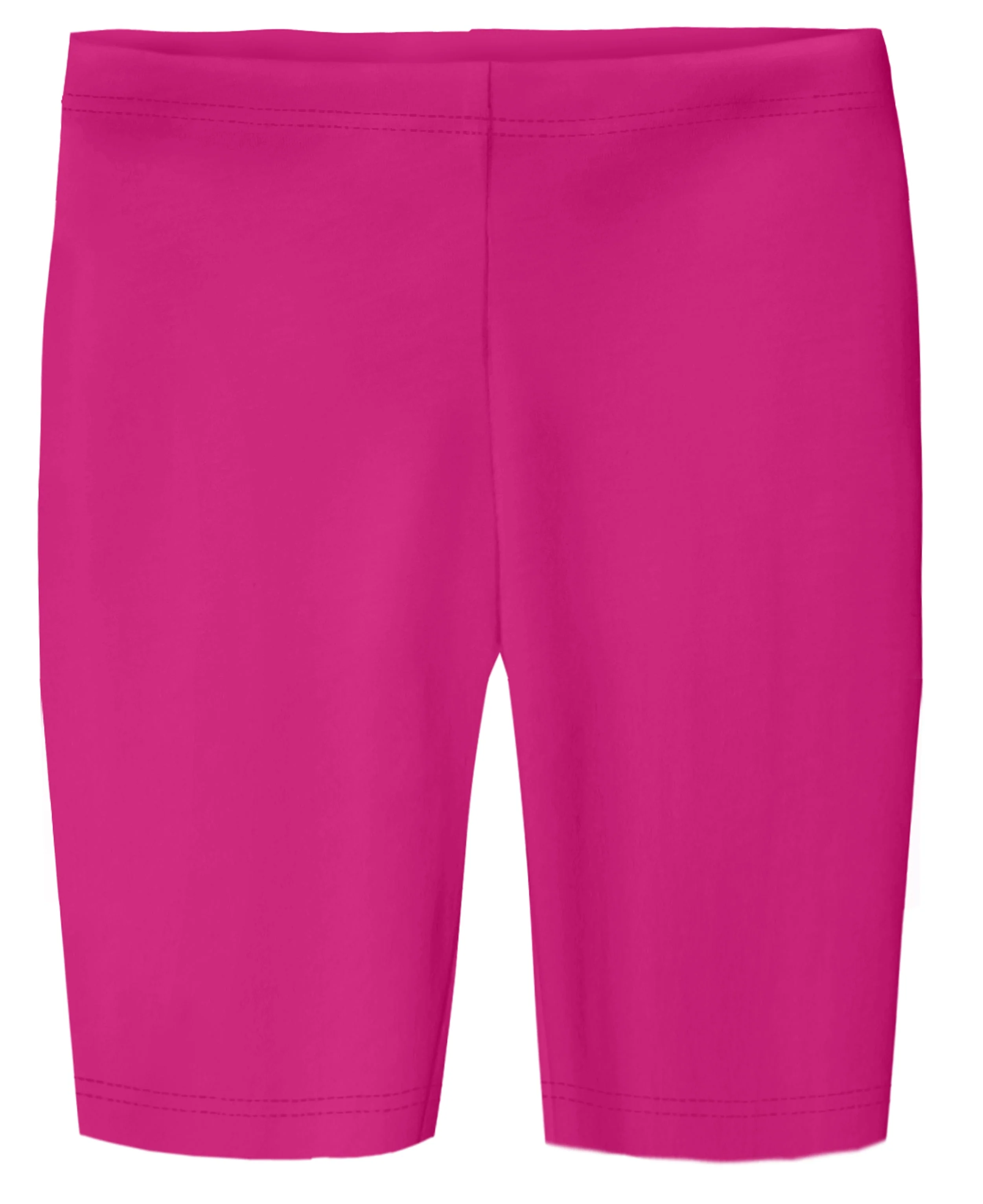 Girls Soft Cotton Long Bike Shorts | Hot Pink - Remutear