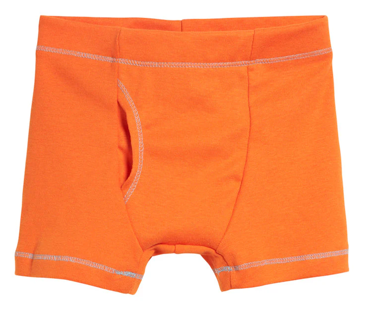 Boys Soft Cotton Boxer Brief | Orange - Remutear