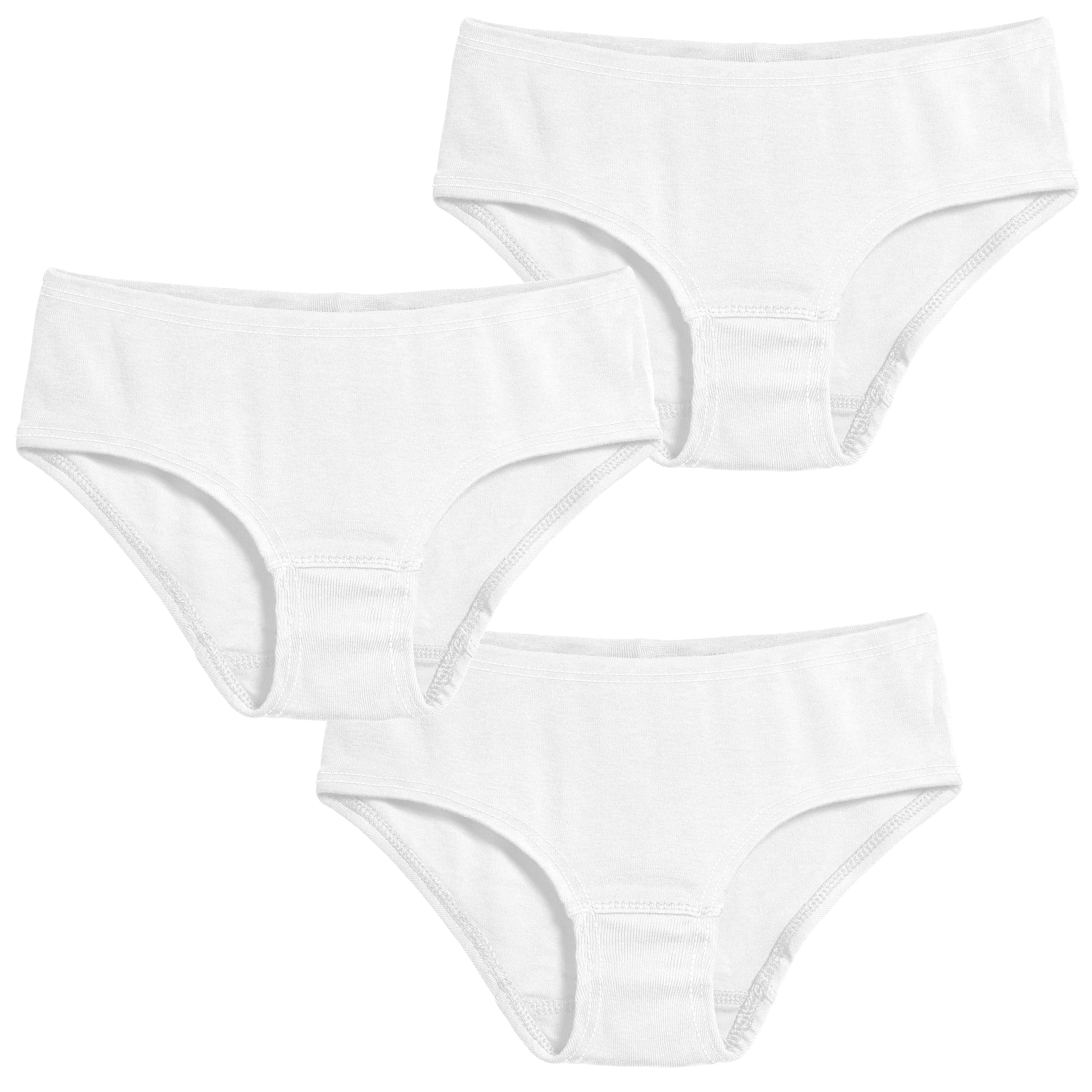Girls Soft Cotton Brief 3-Pack |  Favorite White - Remutear