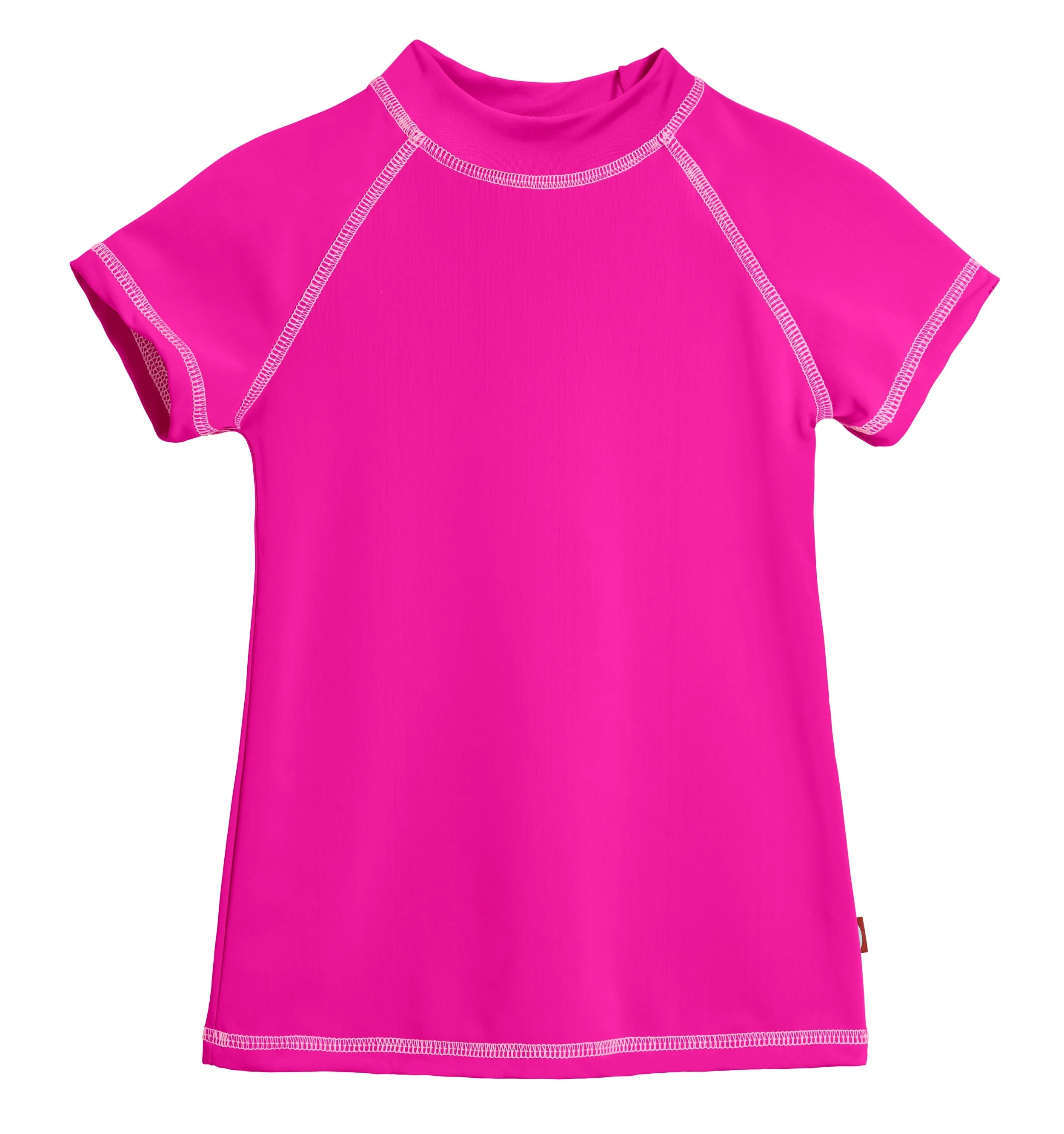 Girls UPF 50+ Short Sleeve Rashguard | Hot Pink - Remutear