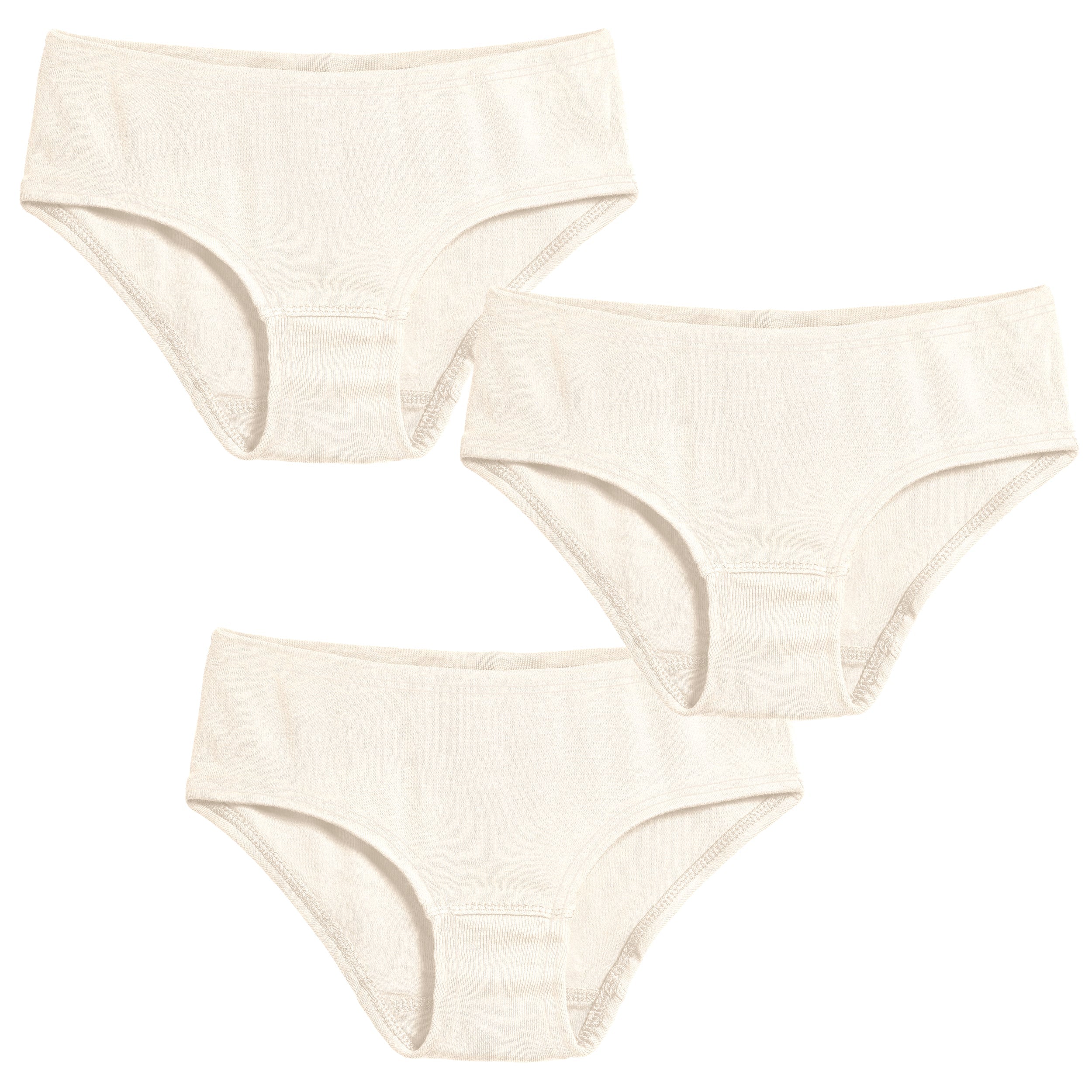 Girls Organic Cotton Brief - 3 Pack | Favorite Oatmeal - Remutear